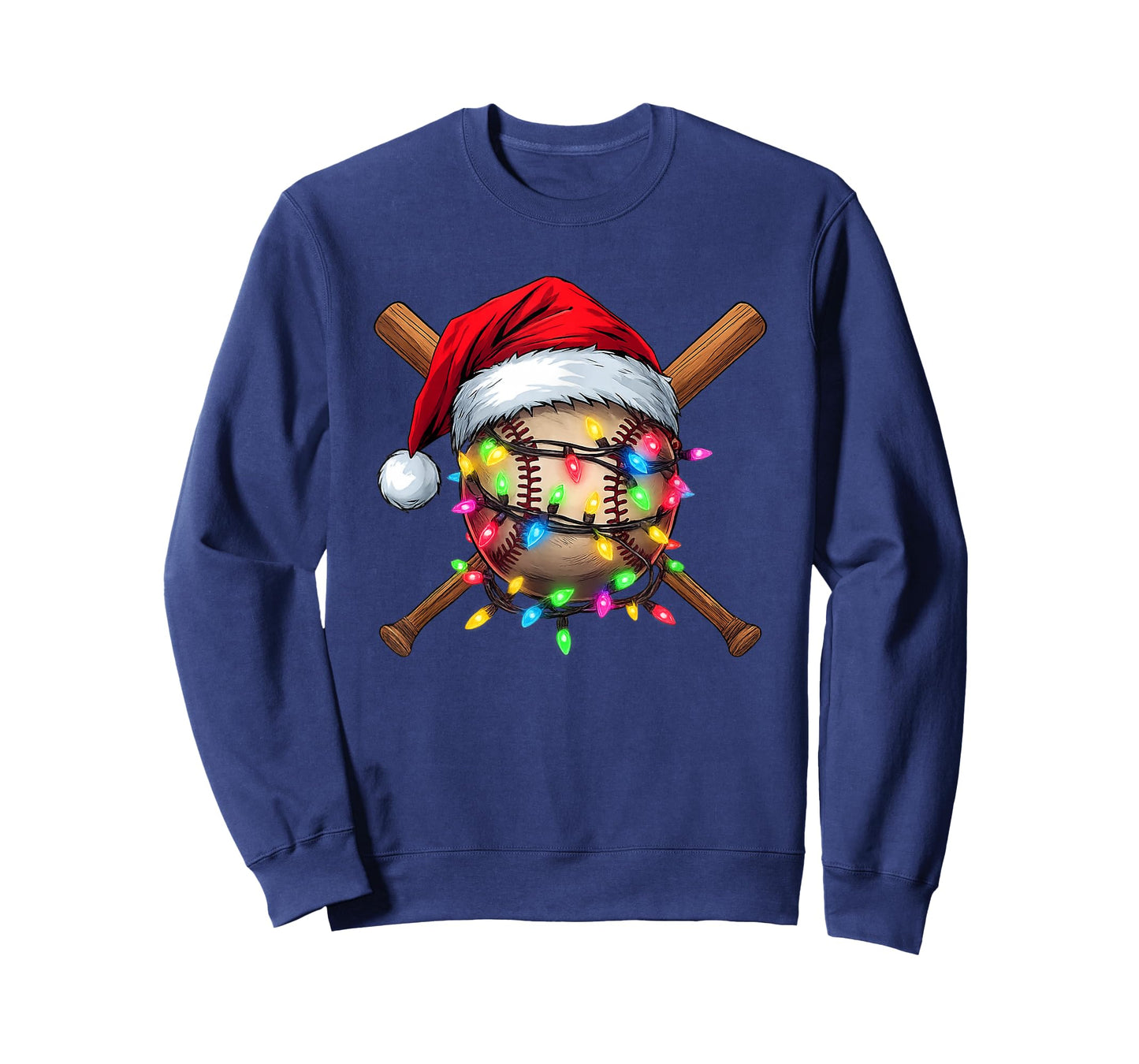 Christmas Baseball Pajama Santa for Men Boys Girls Kids Xmas T-Shirt