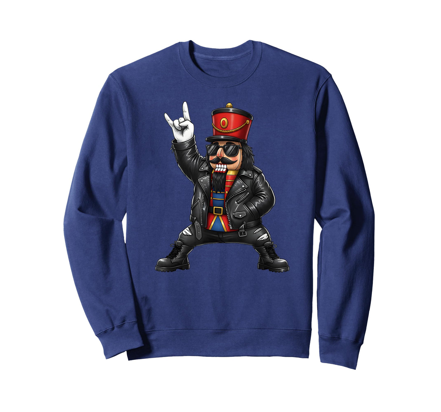 Rocker Nutcracker Heavy Metal Christmas Biker T-Shirt