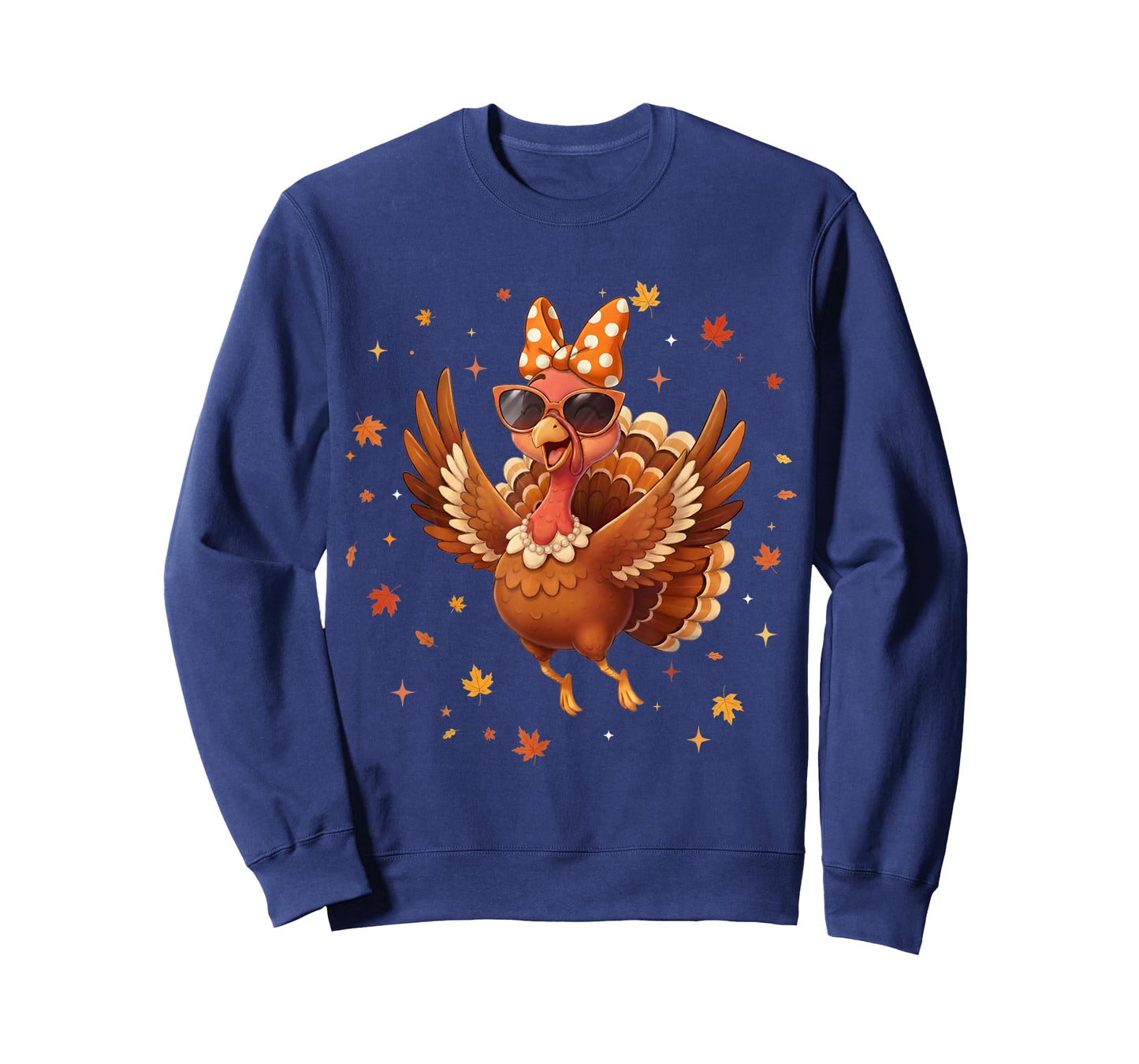 Funny Thanksgiving Fall Happy Turkey Dancing Coquette Bow T-Shirt