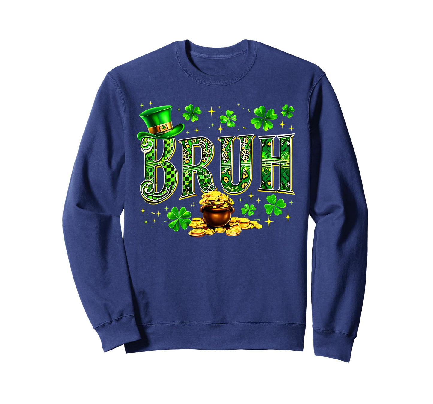 Bruh St Patricks Day Teens Boys Kids Funny Saint Pattys T-Shirt