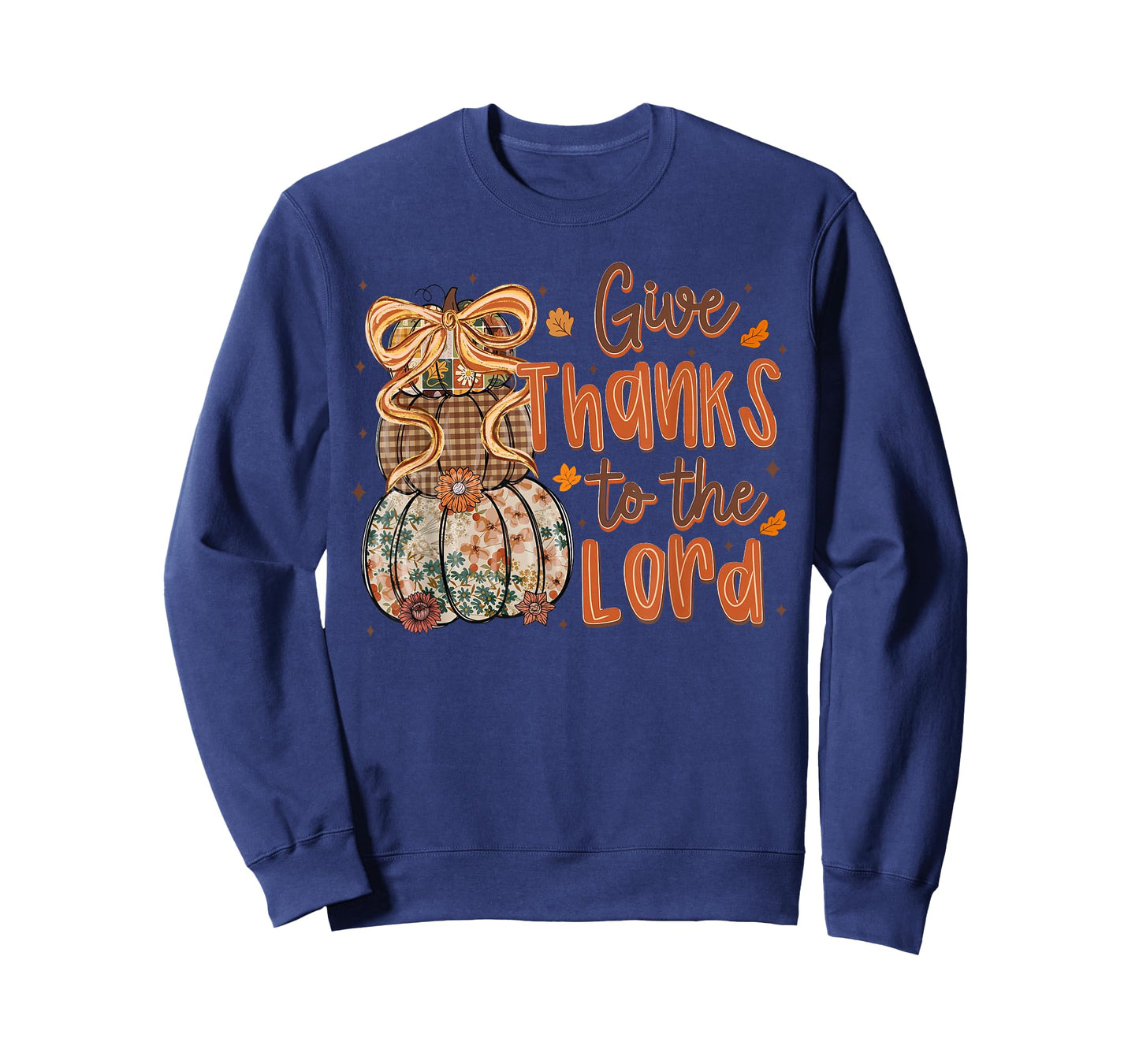 Give Thanks to The Lord Fall Pumpkin Thanksgiving Christian T-Shirt