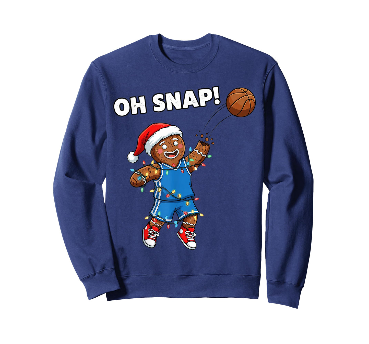 Basketball Christmas Gingerbread Funny Sport Holiday Kids T-Shirt