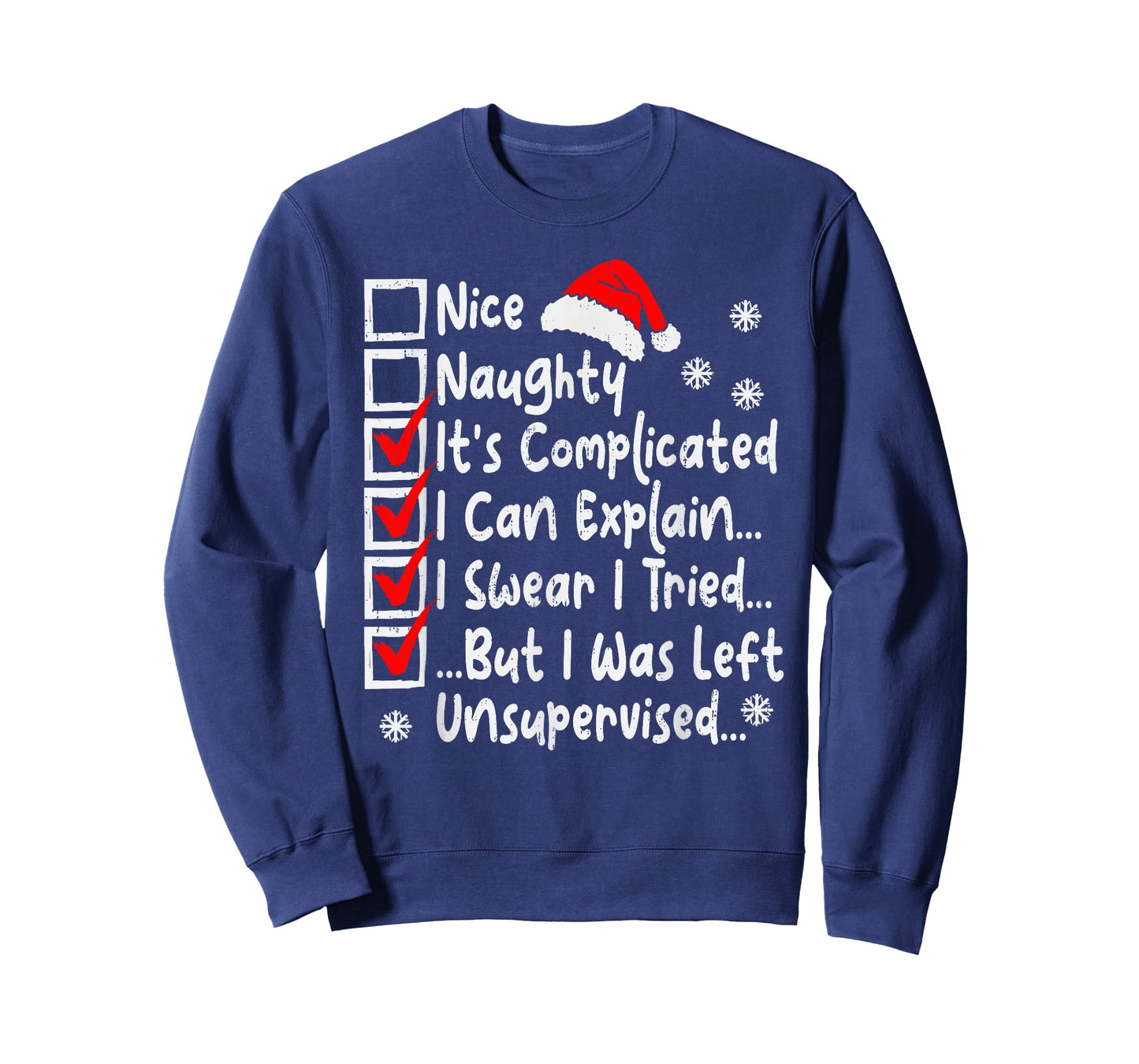 Nice Naughty Multi Checklist Funny Christmas List Family T-Shirt
