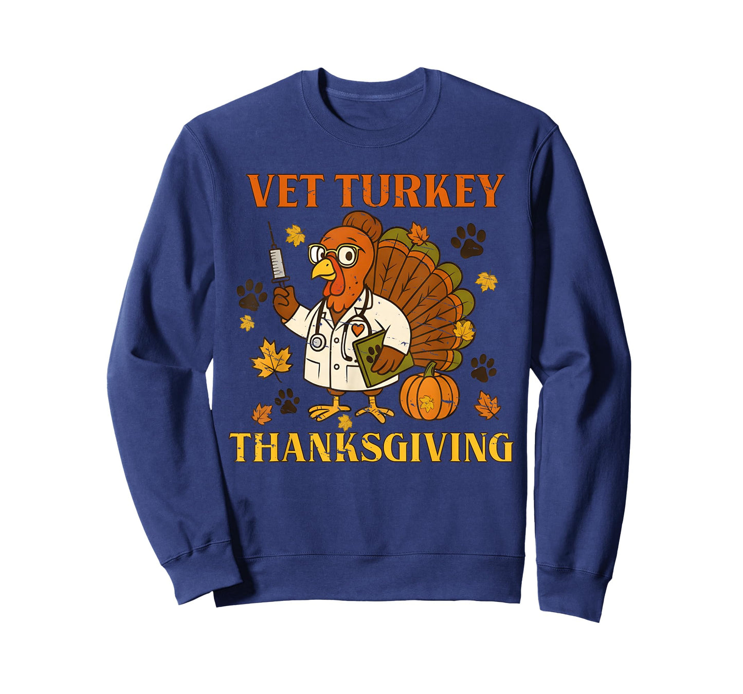 Funny Vet Turkey Thanksgiving Veterinary Tech Turkey Day Tee T-Shirt