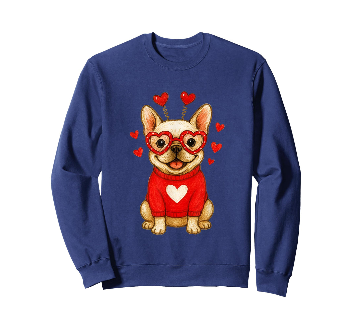 Cute Valentine Dog for Love Couples: French Bulldog T-Shirt