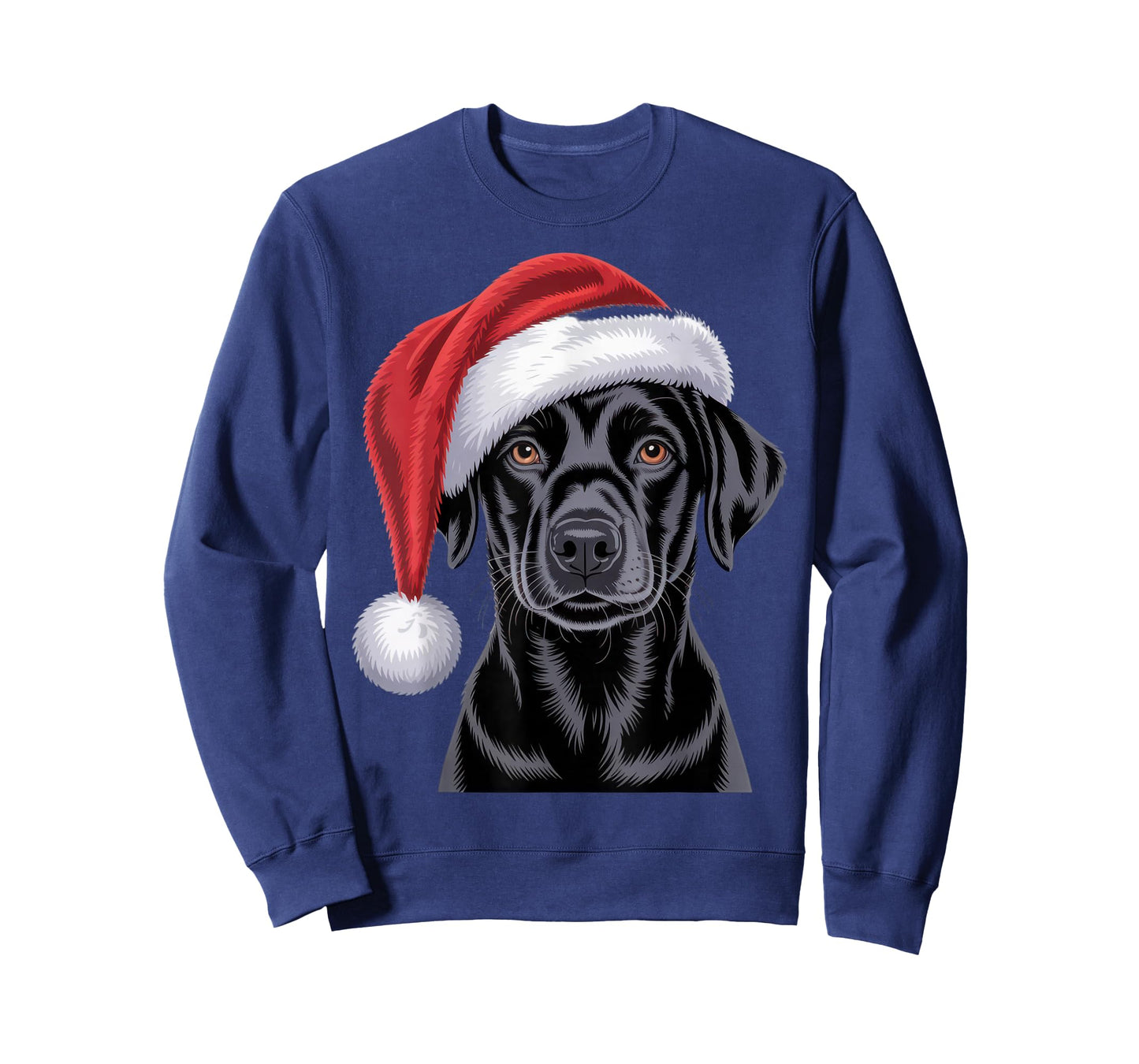 Black Lab Santa Hat Pet Lover Christmas Dog Holiday Cheer T-Shirt