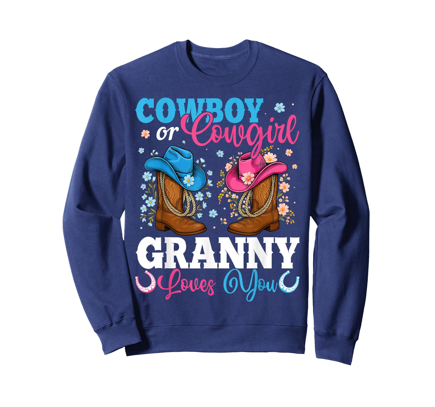 Cowboy Or Cowgirl Granny Loves You Gender Reveal Party T-Shirt