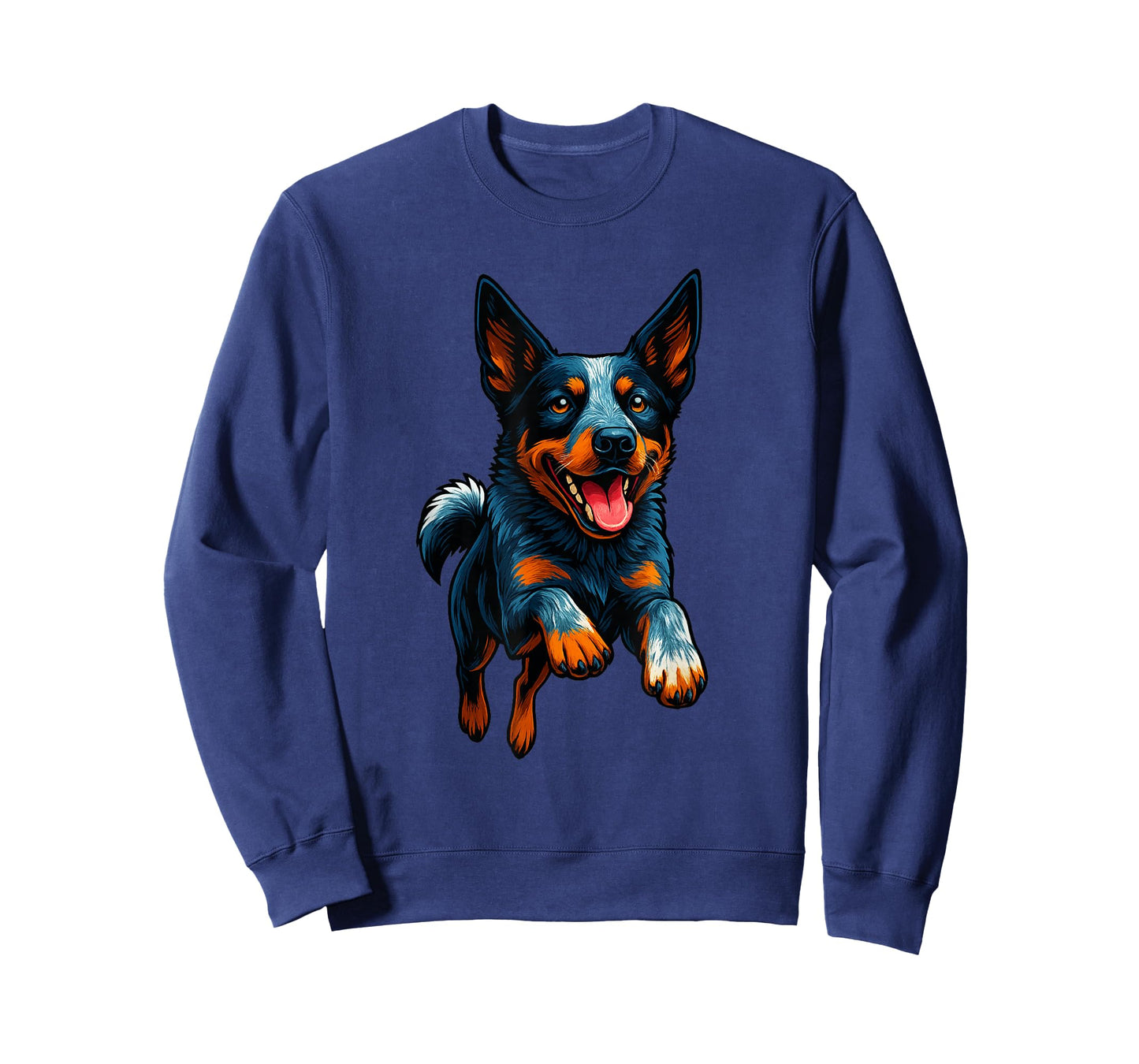 Funny Blue Heeler Dog Jumping Design Blue Heeler Lovers T-Shirt
