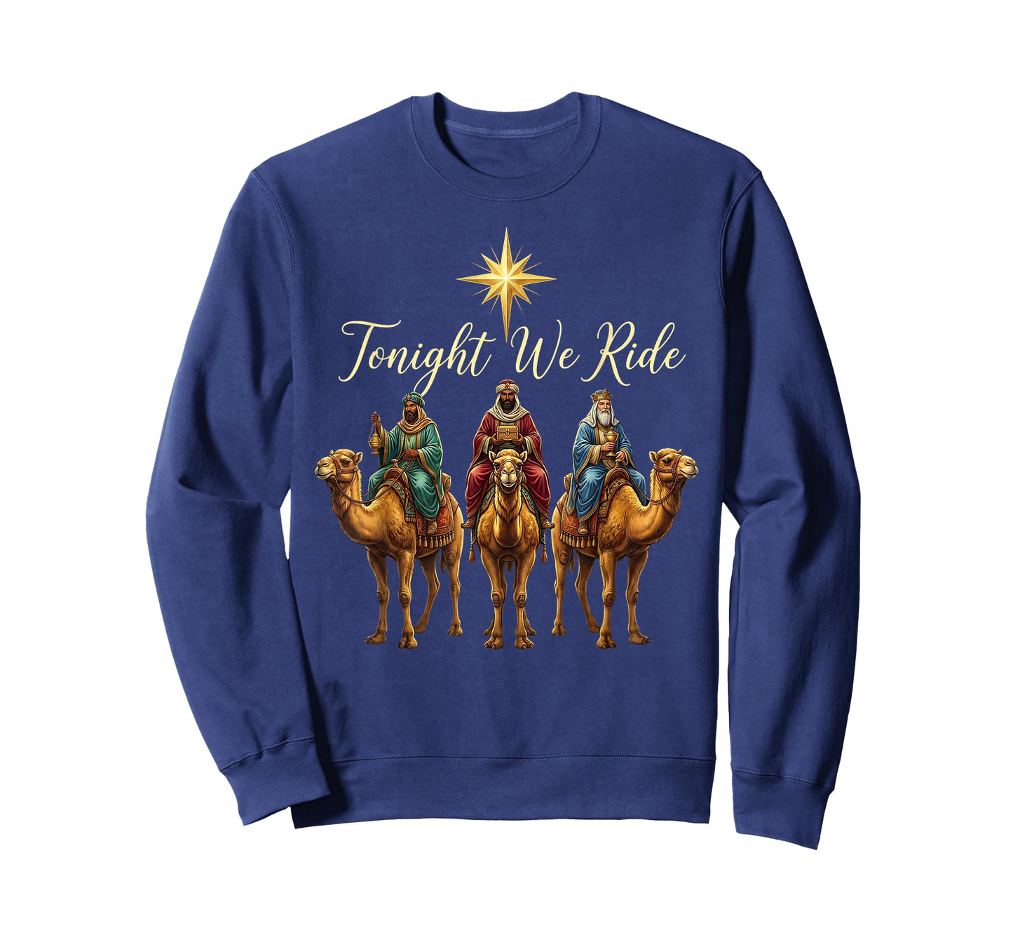 Christmas Nativity Three Wise Men Women Tonight We Ride T-Shirt