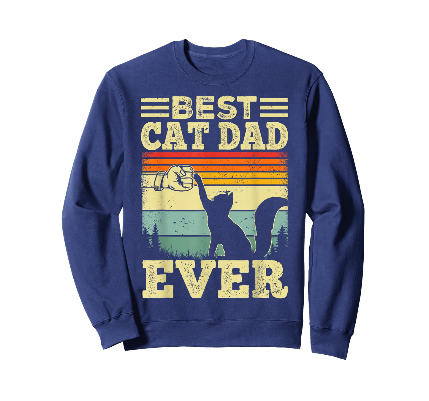 Cat Shirt for Men Best Cat Dad Ever Funny Cat Lover T-Shirt