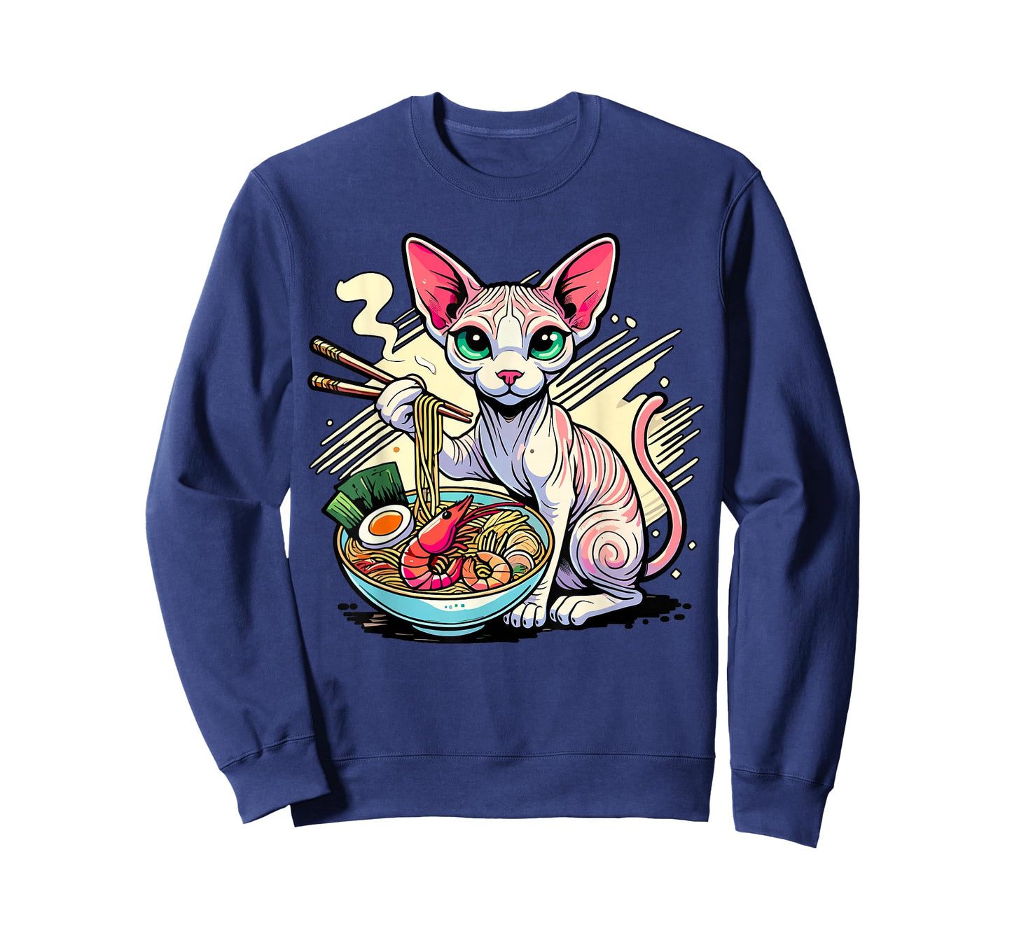Sphynx Cat Eating Ramen T-Shirt