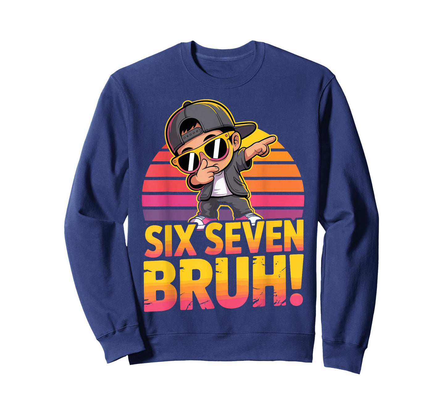67 Meme Dabbing Six Seven 6 7 Bruh Funny Number Design Kids T-Shirt