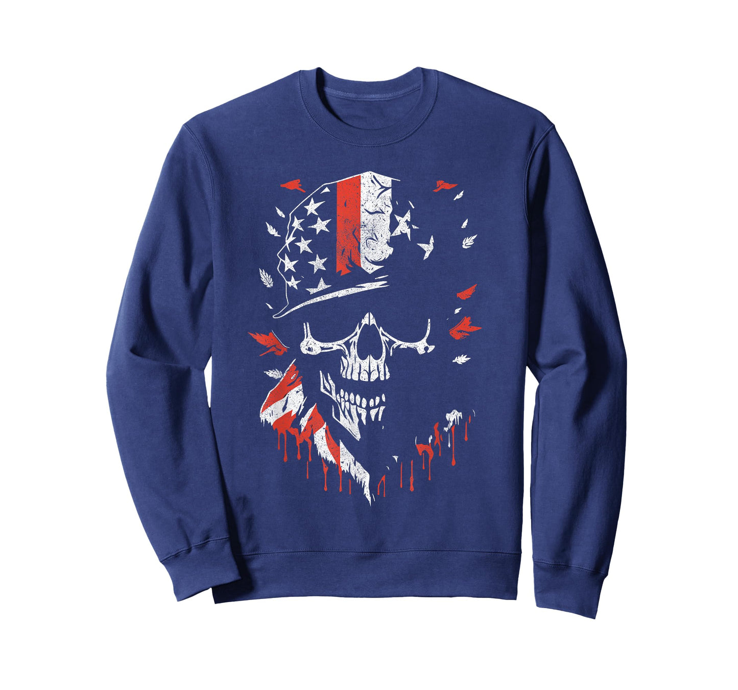 American Flag Skull Soldier Patriotic Military Graphic T-Shirt