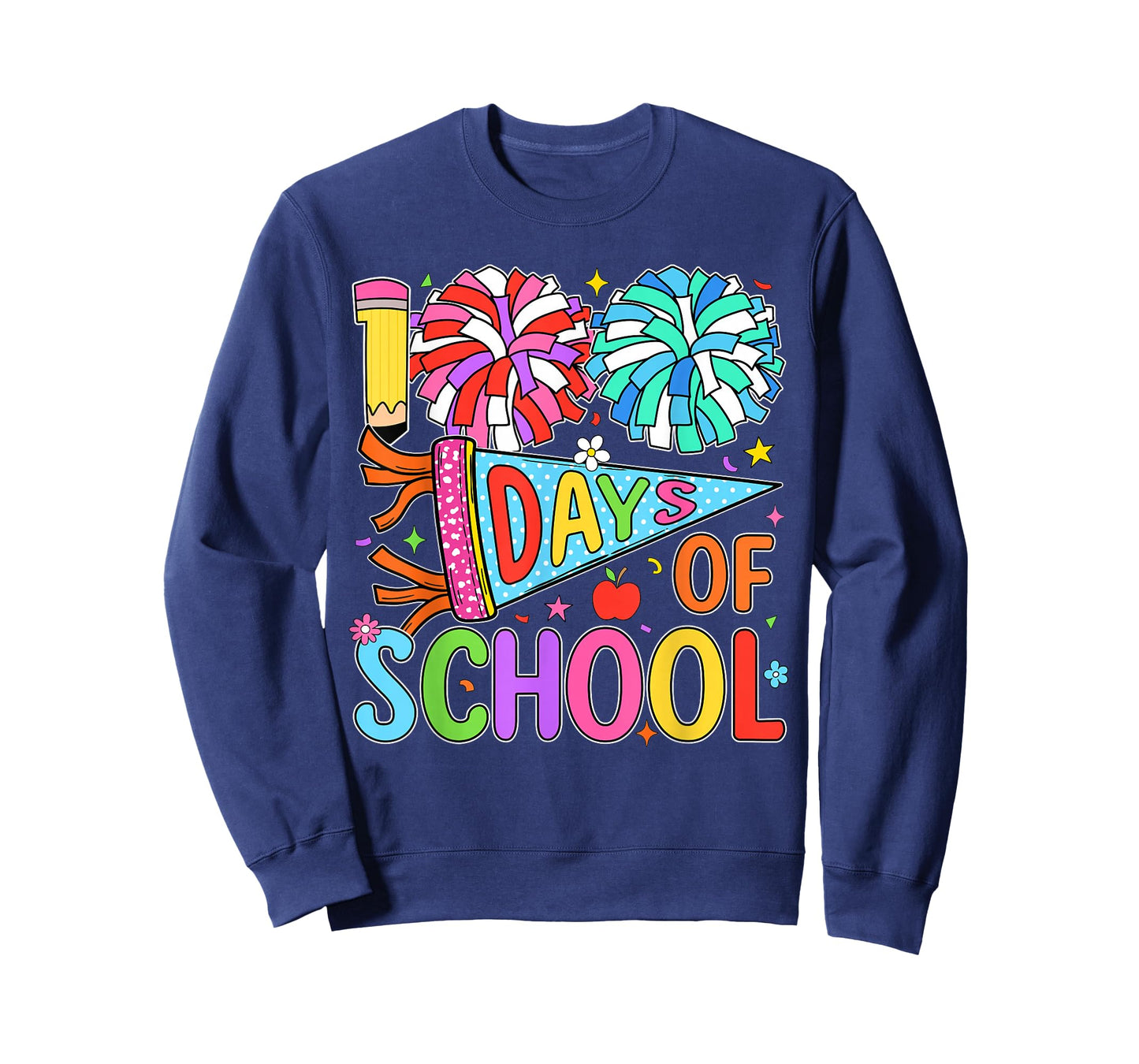 Preppy 100 Days of School 100 Days Smarter Boys Girls Kids T-Shirt