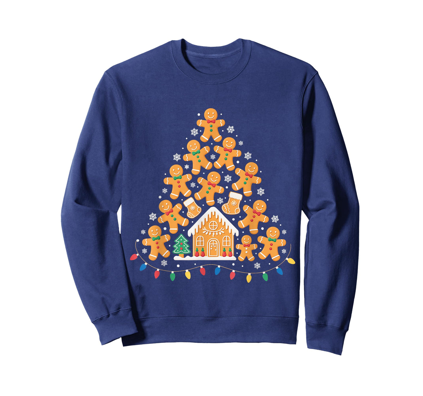 Gingerbread Christmas Tree Lights Xmas Cookie Baking Team T-Shirt