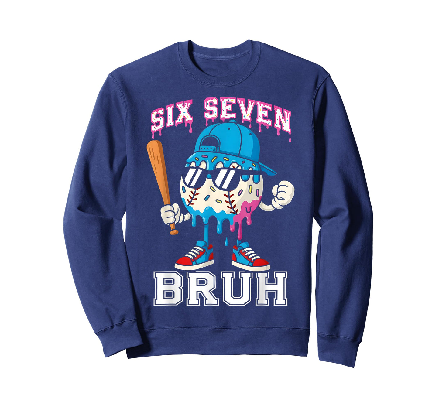 67 Six Seven Baseball Ice Cream Drip Number 67 Player T-Shirt