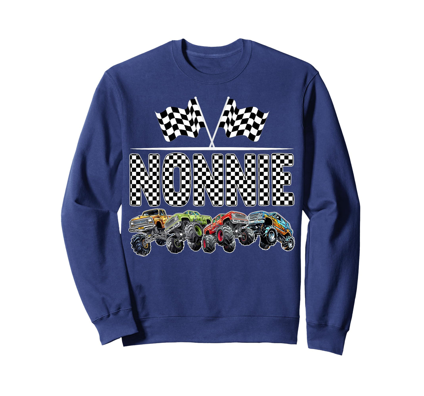 Nonnie Retro Monster Truck Family Birthday Matching T-Shirt