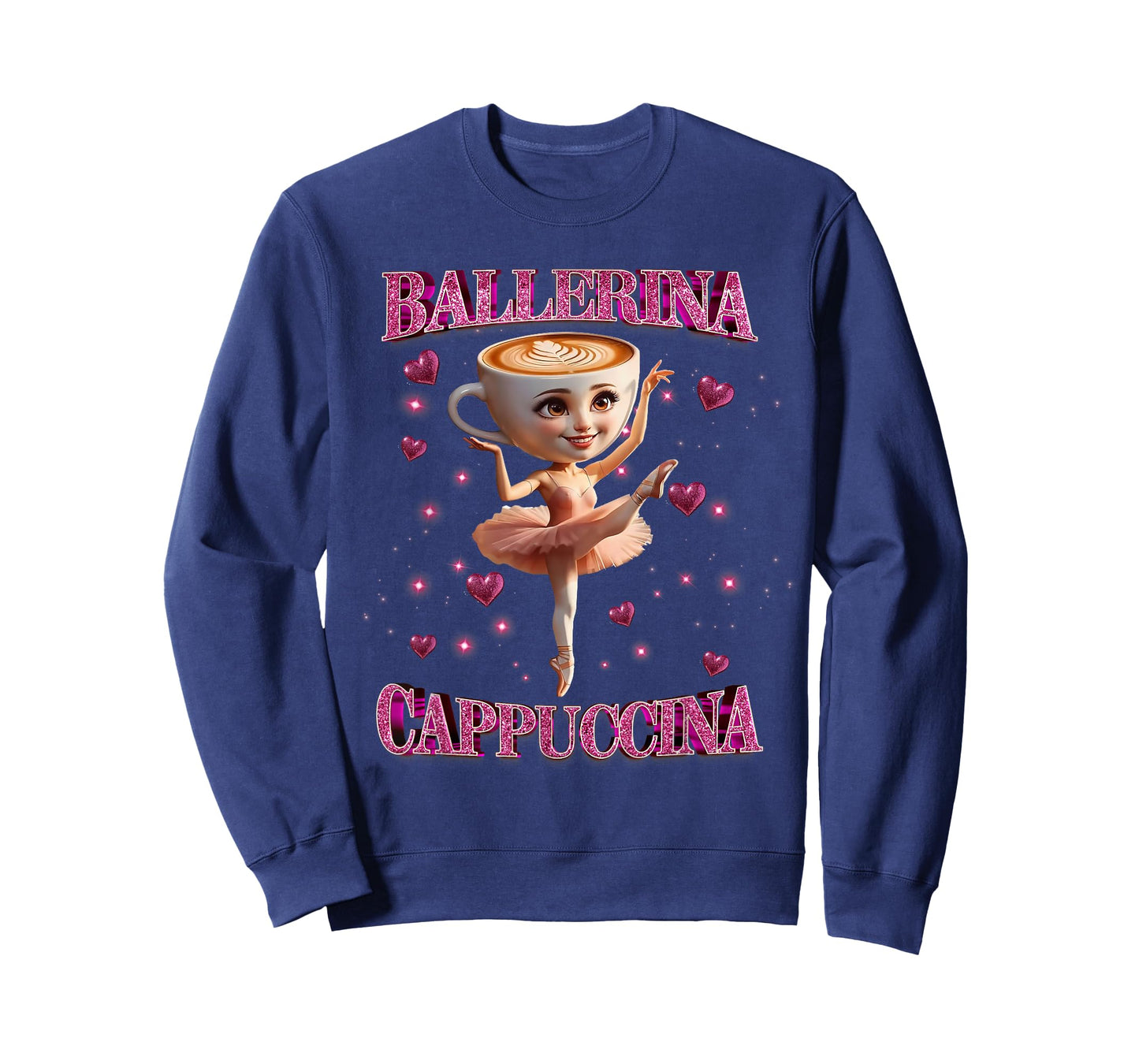 Girls Kids Italian Brainrot Meme Ballerina Cappuccina T-Shirt