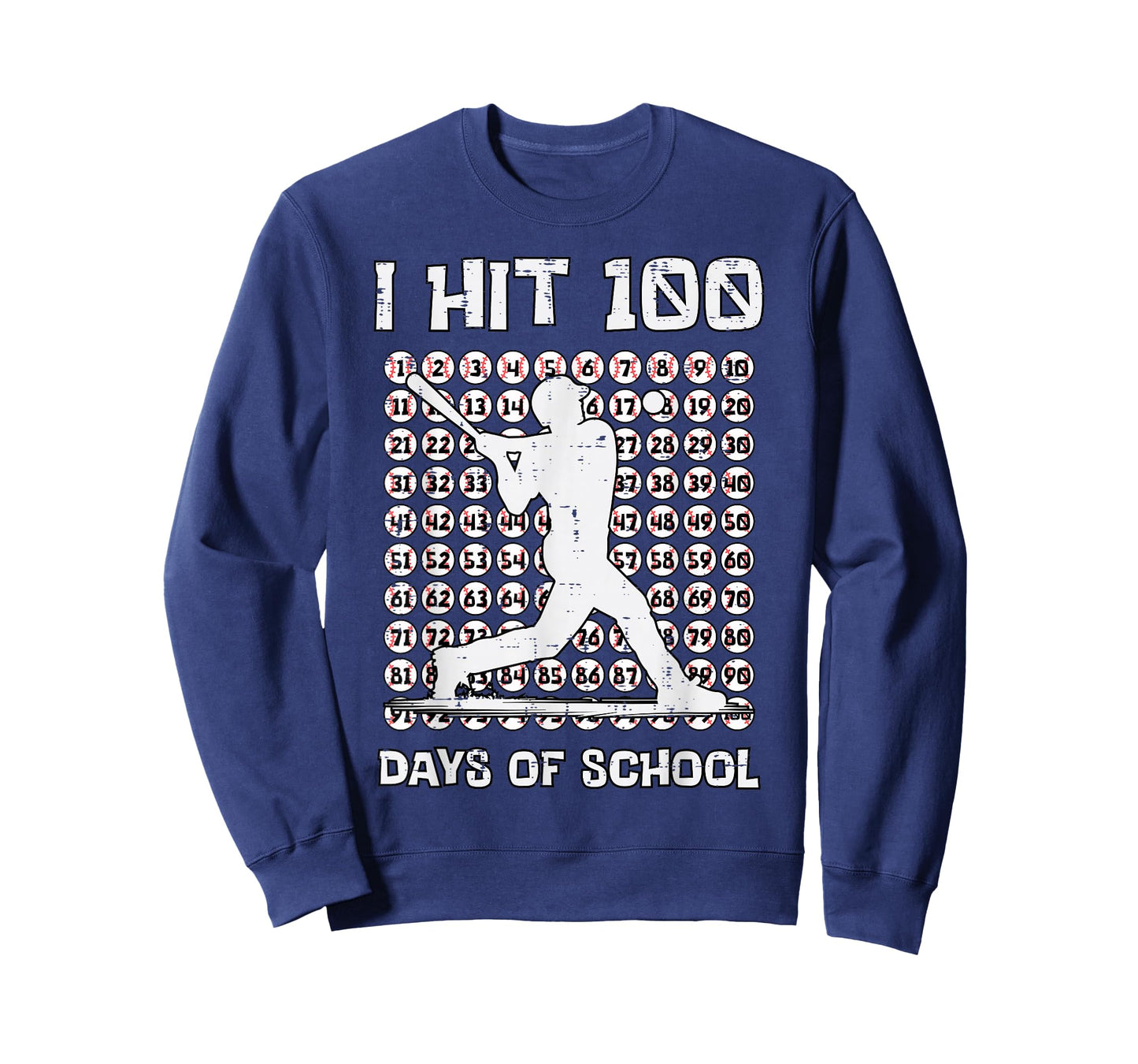 I Hit 100 Days of School Baseball Player 100th Day Boys Kids T-Shirt