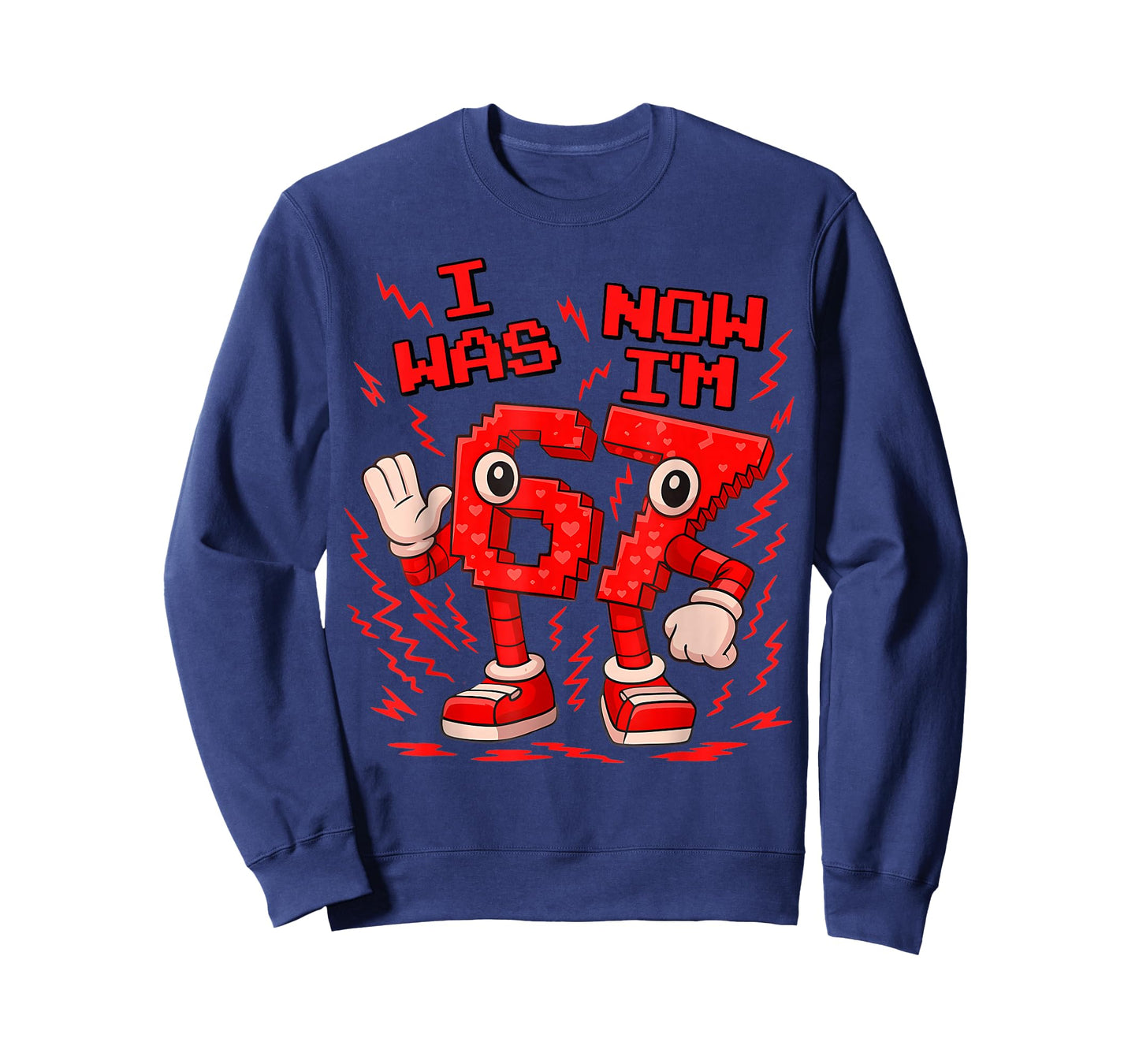 I was 6 Now I'm 7 Six Seven 7 Years Old Birthday Brainrot T-Shirt