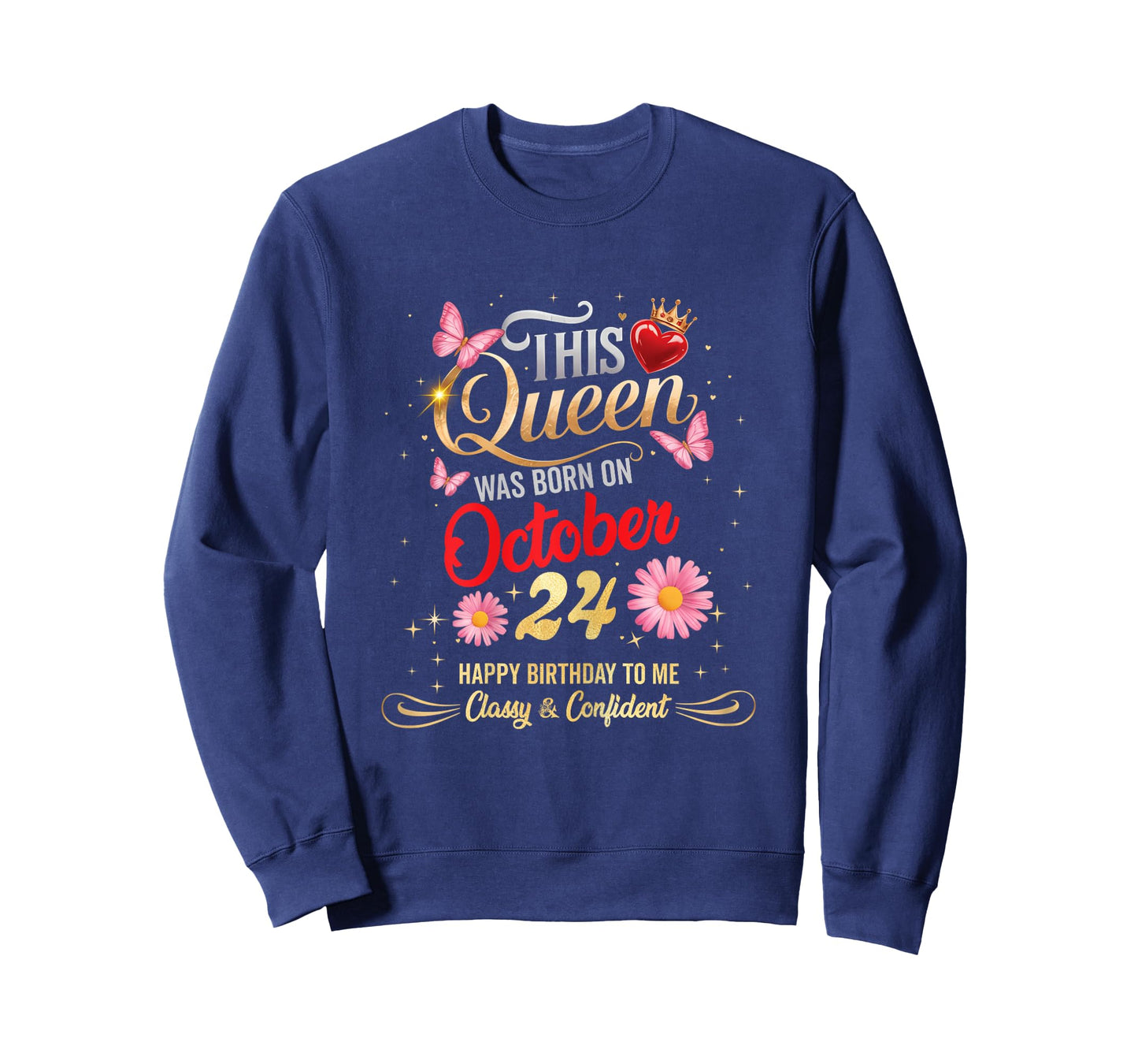 This Queen was Born on October 24 October 24th Birthday T-Shirt