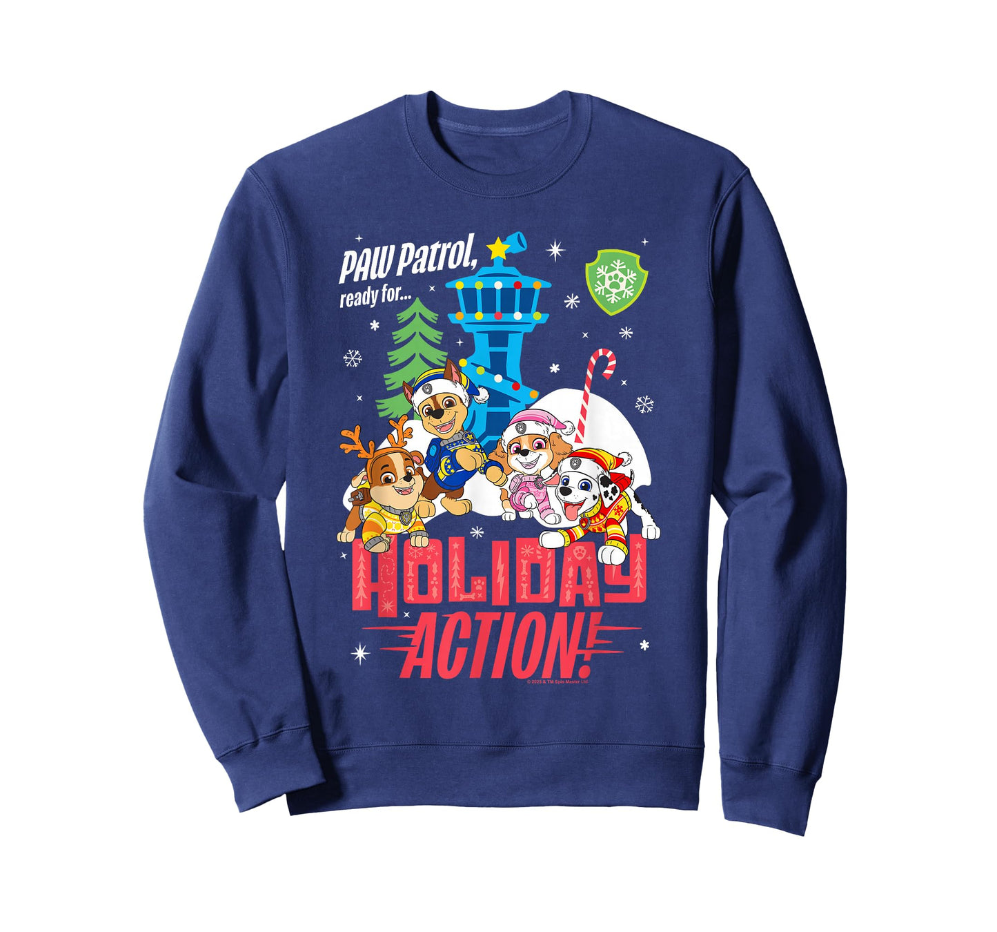 PAW Patrol Christmas Ready for Holiday Action T-Shirt