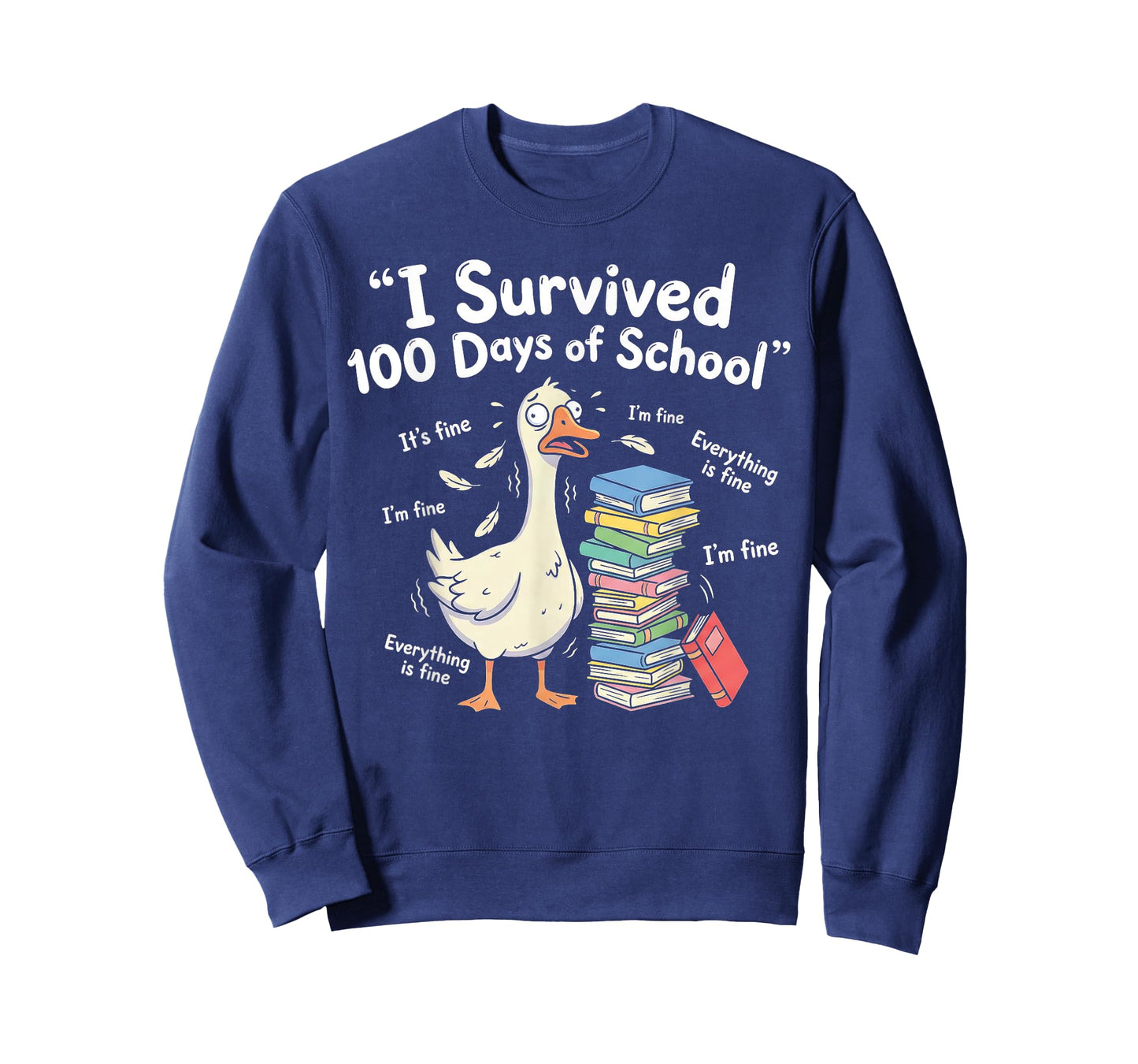 I Survived 100 Days of School Funny Goose 100th Day Smarter T-Shirt