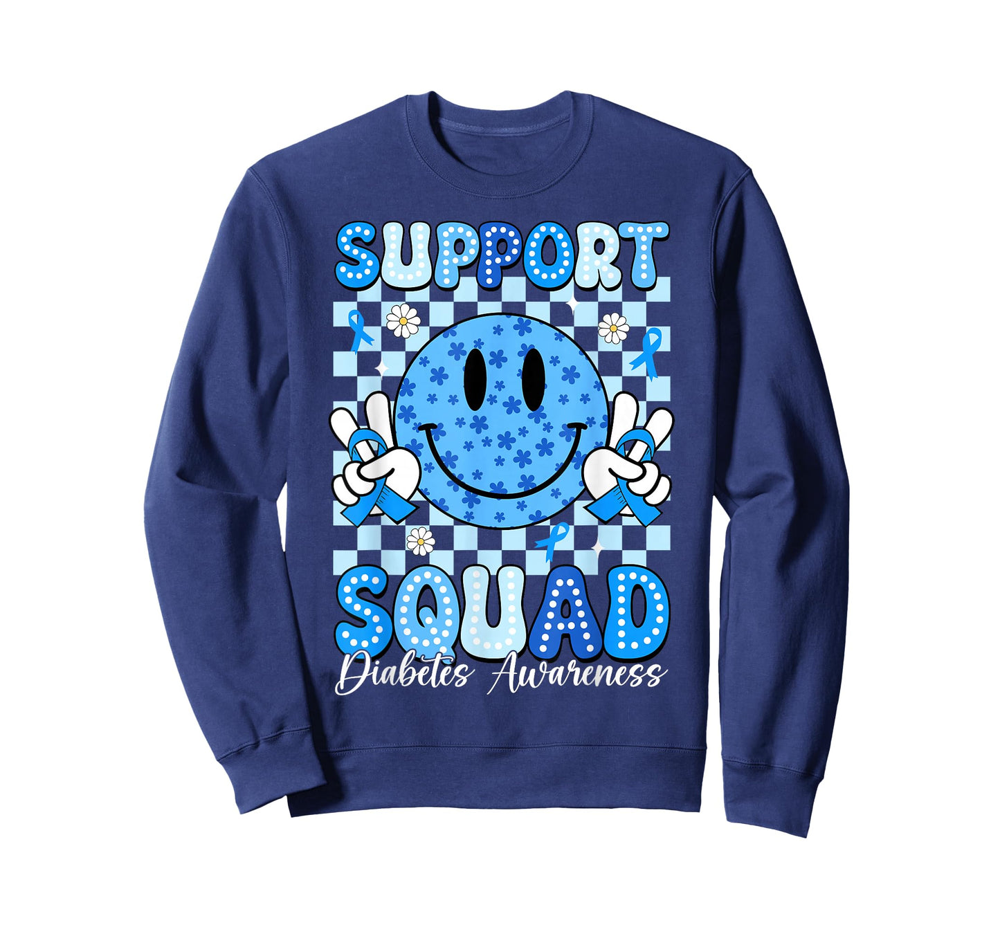 in November We Wear Blue Diabetes Awareness Support Squad T-Shirt