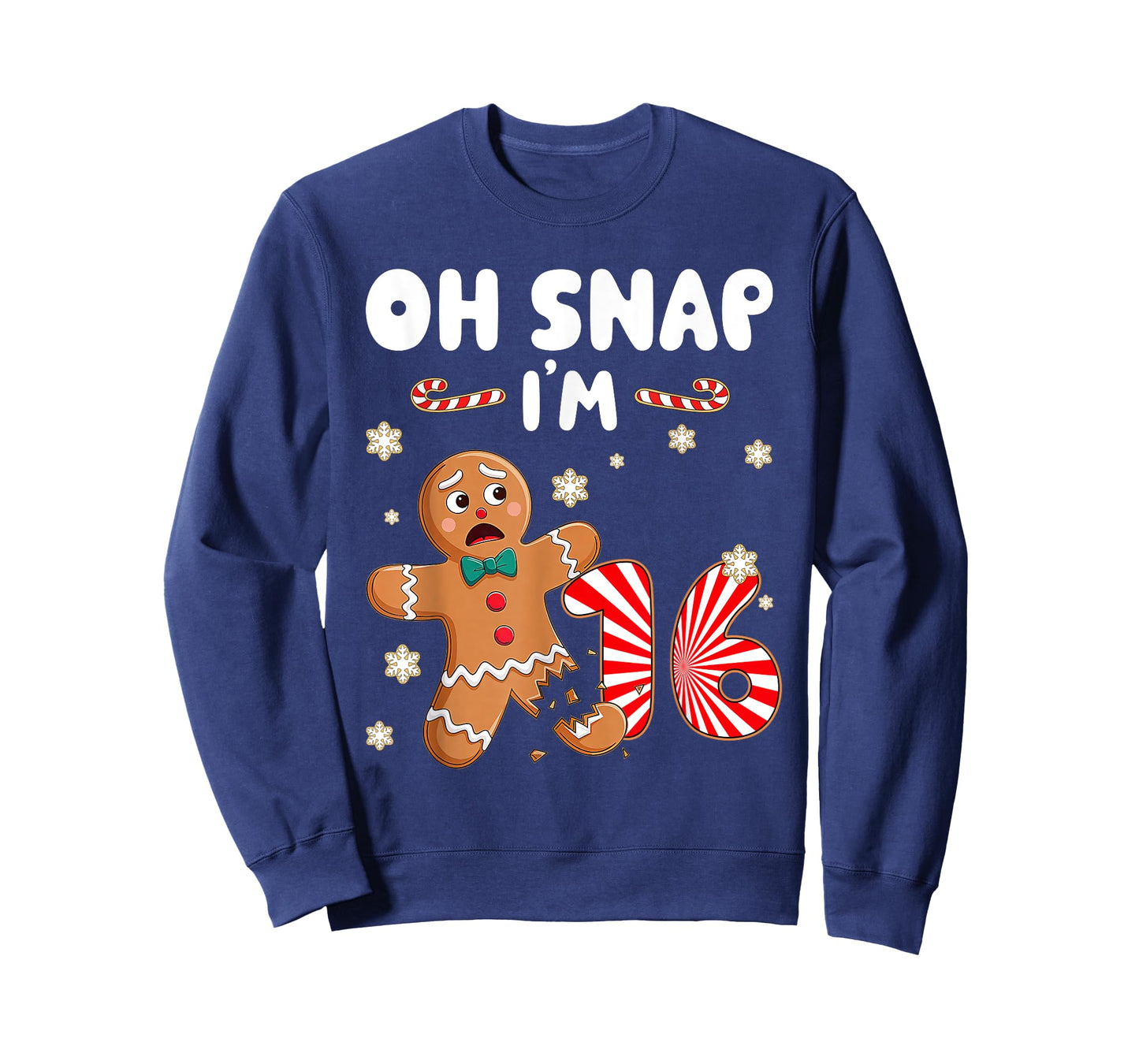 Christmas Oh Snap 16 Year Old Gingerbread Man 16th Birthday T-Shirt