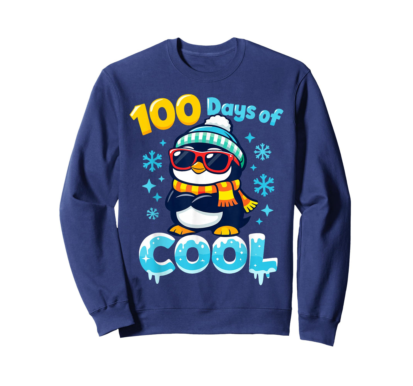 100 Days of Cool Penguin with Sunglasses 100th Day of School T-Shirt