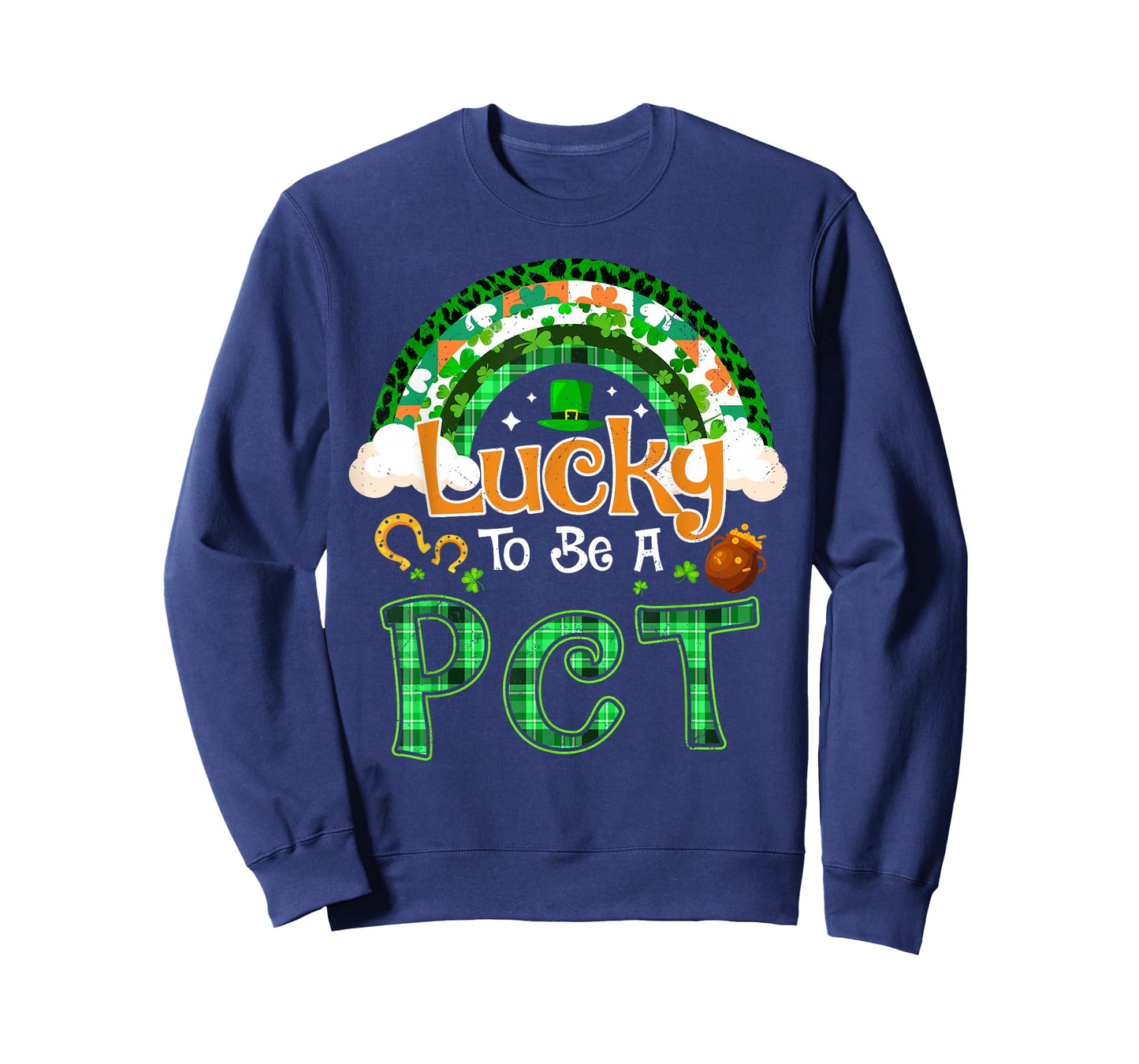 Lucky to Be PCT Shamrock Rainbow St Patricks Day T-Shirt