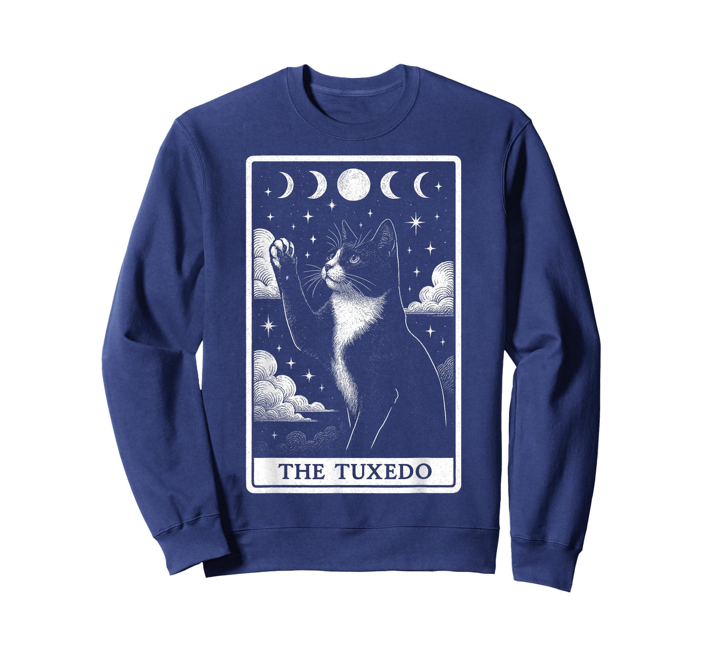 The Tuxedo Cat Tarot Card Witchy Moon T-Shirt