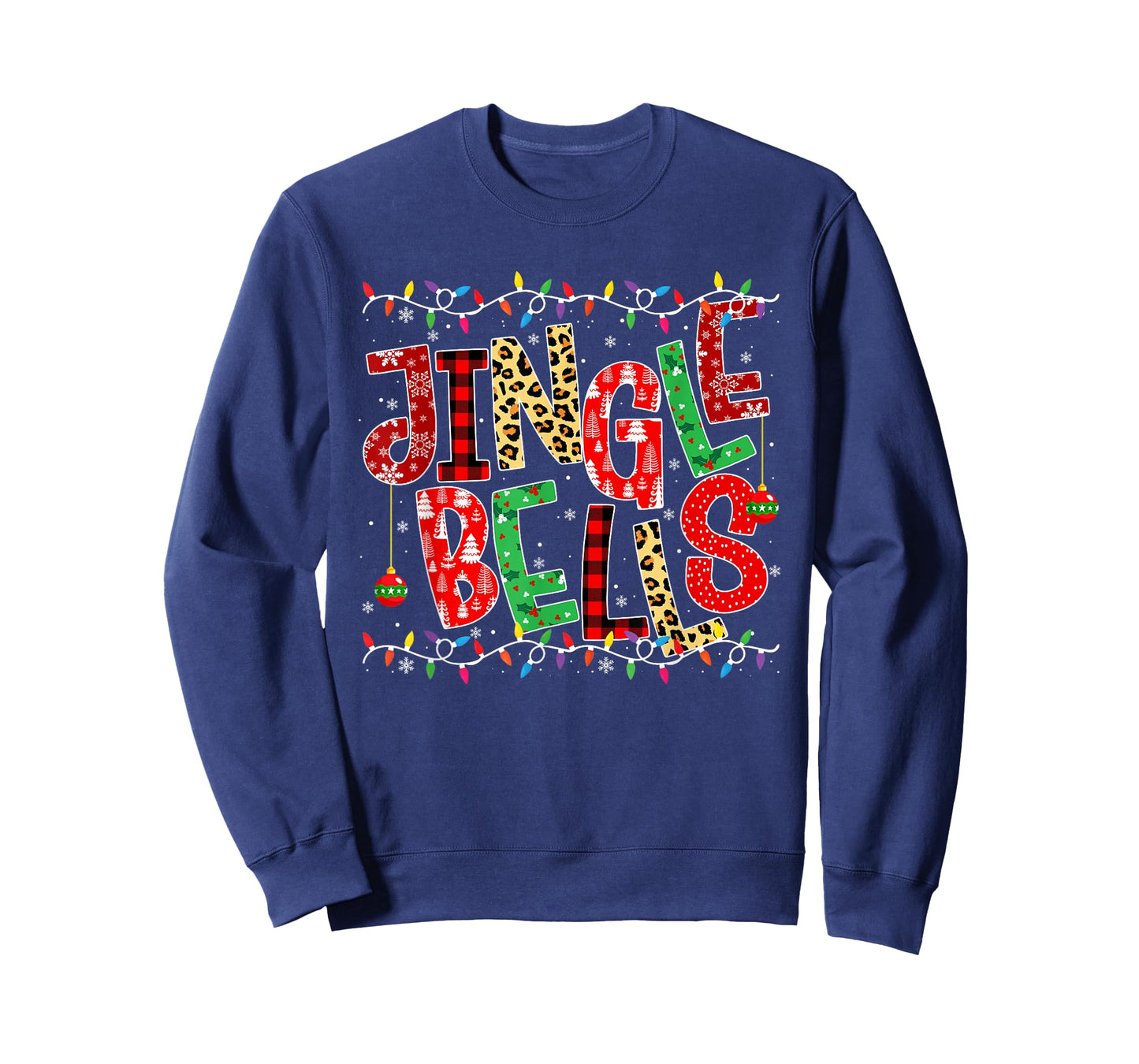 Red Plaid Jingle Bells Christmas Matching Family Pajama Tee T-Shirt