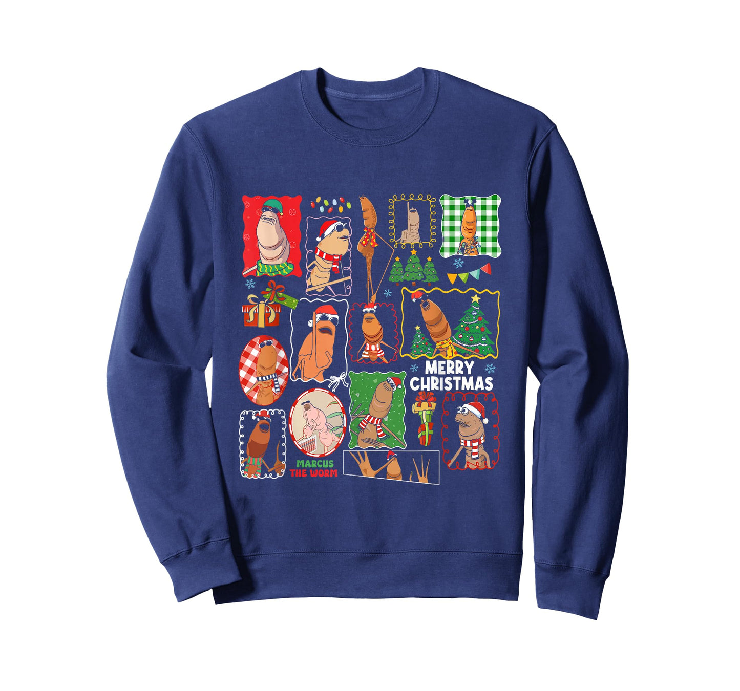 Cute Marcus The Worm Merry Christmas Santa Marcus Meme Xmas T-Shirt