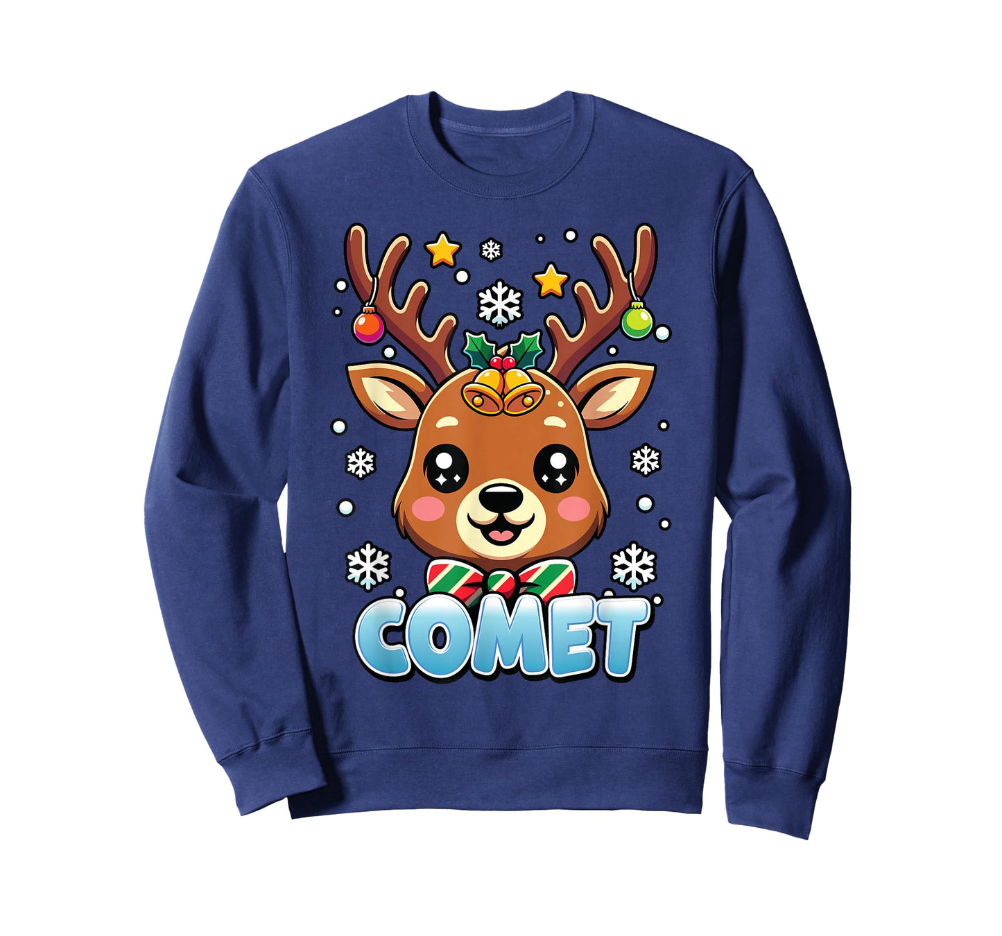 Santa’s Reindeer Comet Christmas Costume Design T-Shirt