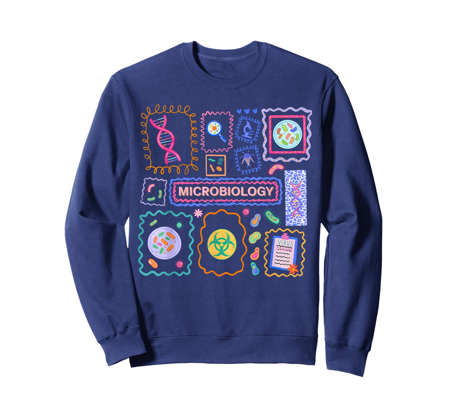 Stamp Microbiology Biology Lab Technologist Science Teacher T-Shirt