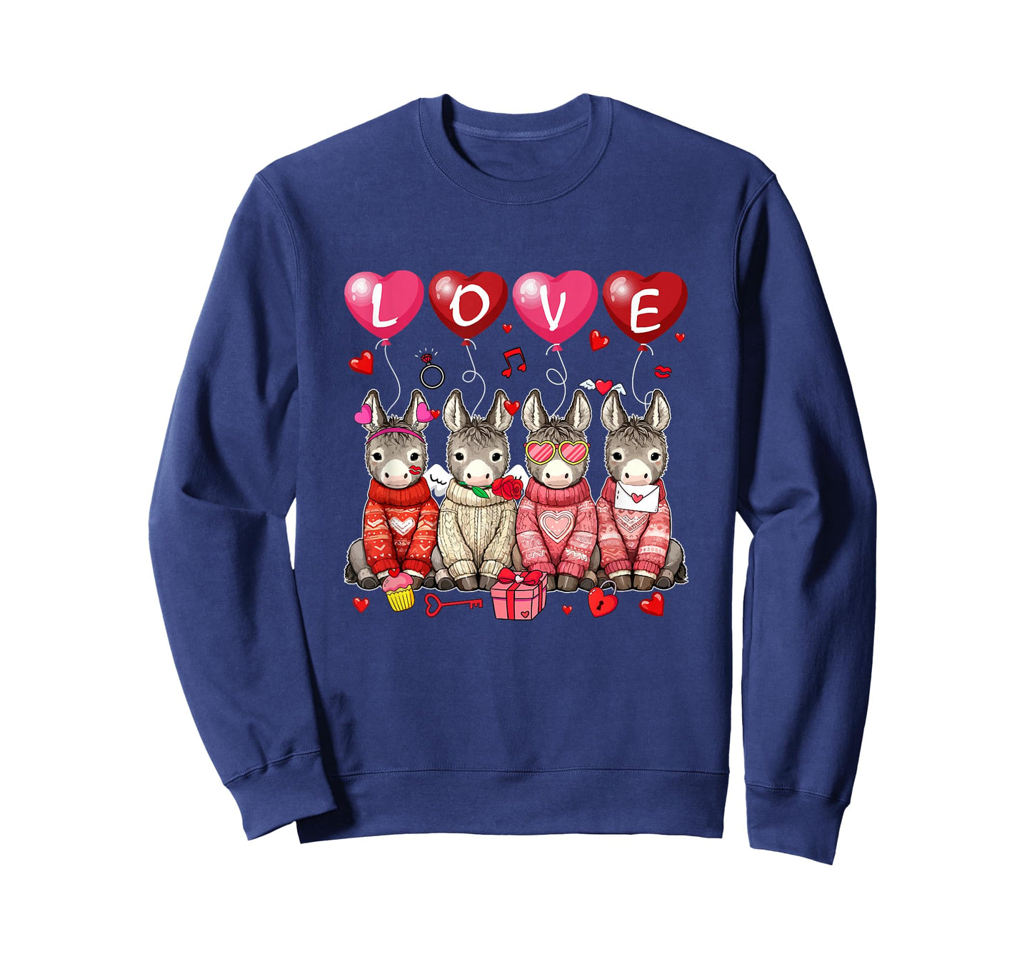 Love Group Donkeys Sunglasses Valentine Farmer Rancher Kids T-Shirt