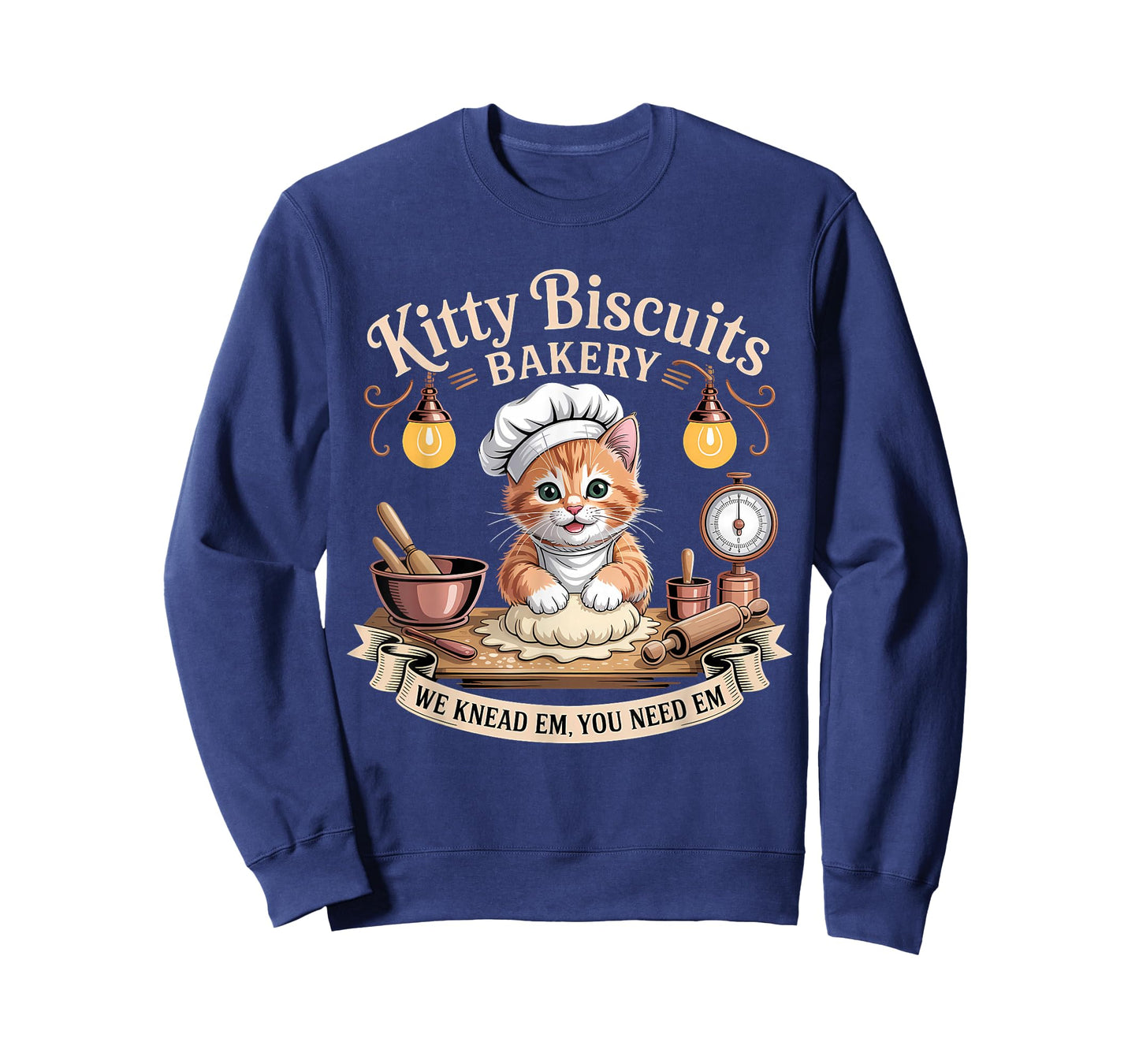 Kitty Biscuits We Knead Em You Need Em Funny Baking Cat T-Shirt