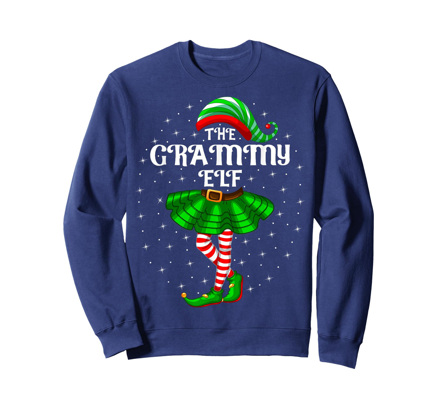 Xmas Family Matching Women Girl Mom The Grammy Elf Christmas T-Shirt