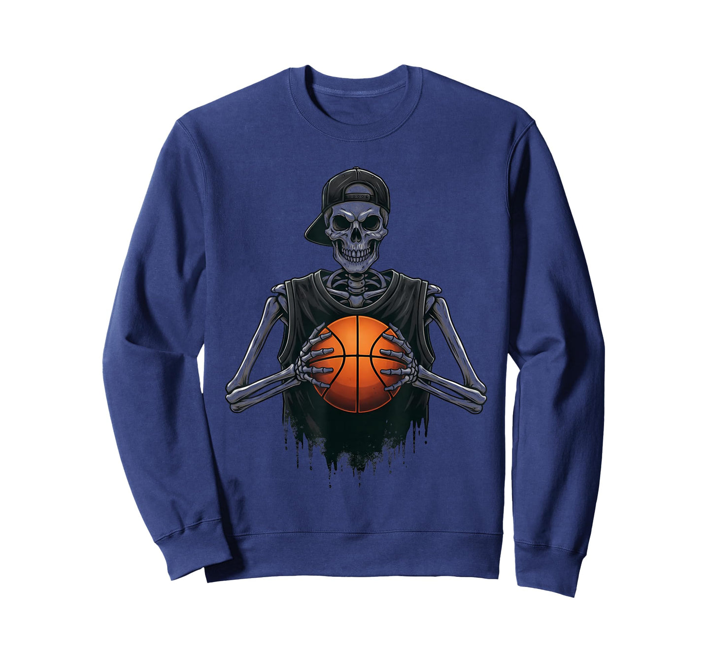 Halloween Skeleton Basketball Spooky Sports Graphic T-Shirt