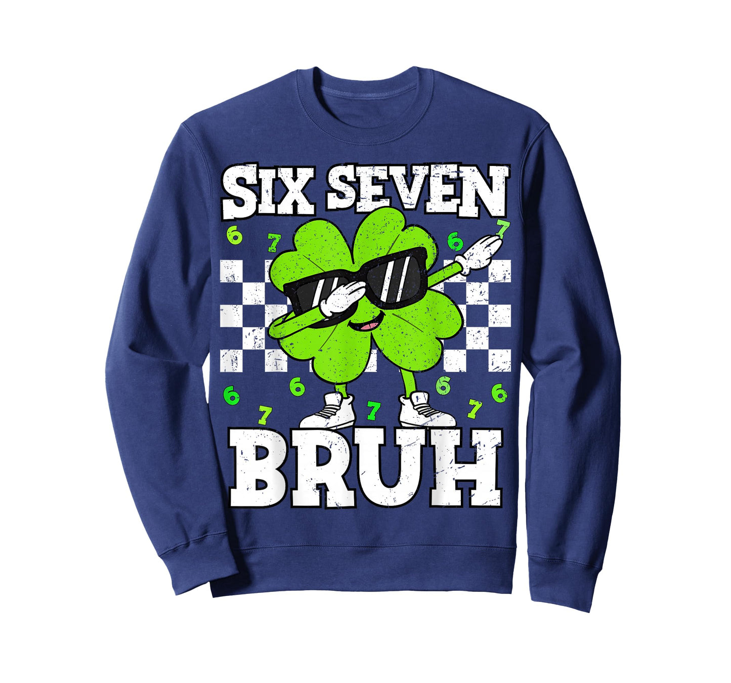 St Patricks Day 67 Six Seven Bruh Dabbing Shamrock Clover T-Shirt