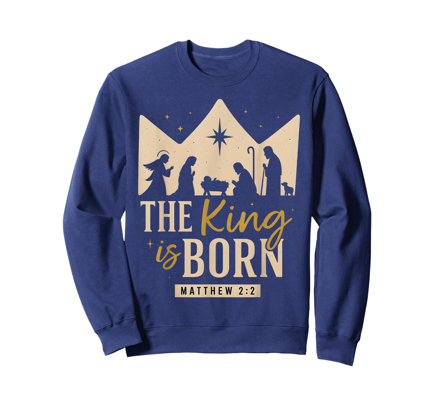 The King is Born Matthew 2:2 Nativity Christmas Christian T-Shirt