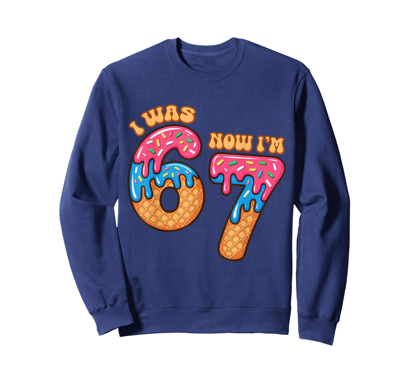 7 Year Old Birthday I was 6 Now I'm 7 67 Meme Funny Kids T-Shirt