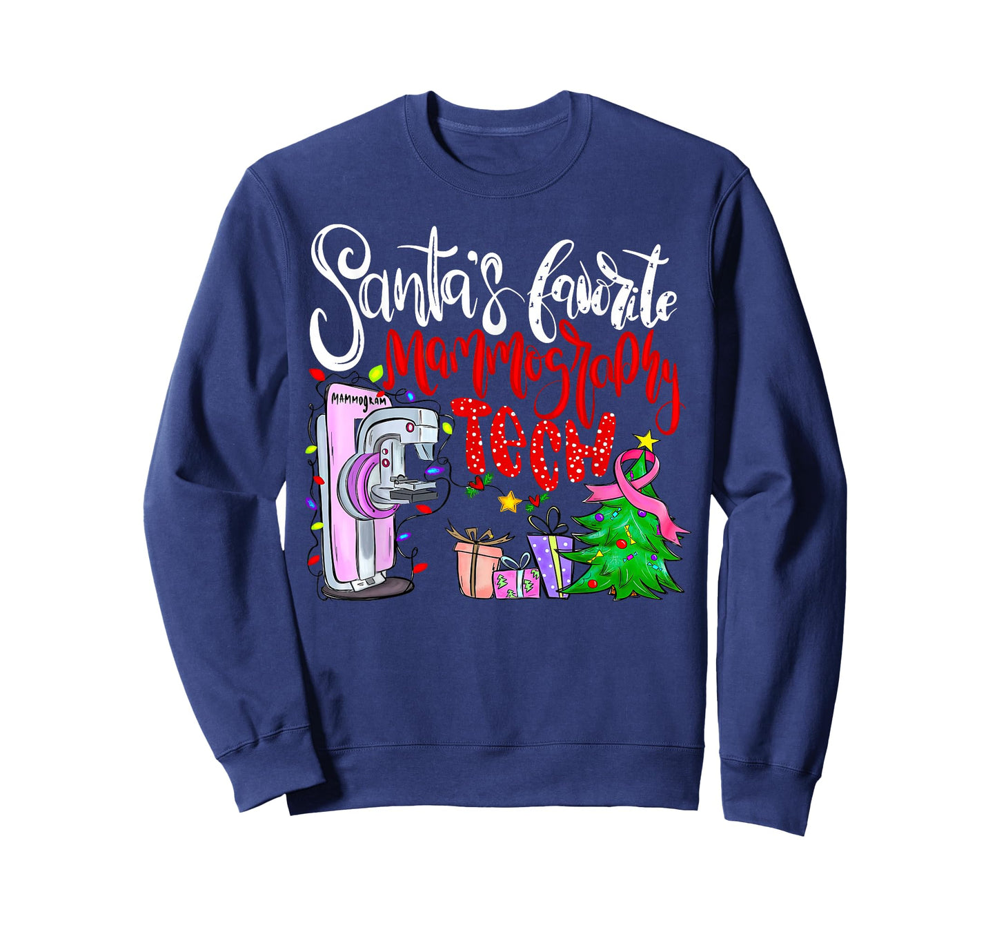 Santa’s Favorite Mammography Tech Christmas Mammo Tech X-Ray T-Shirt