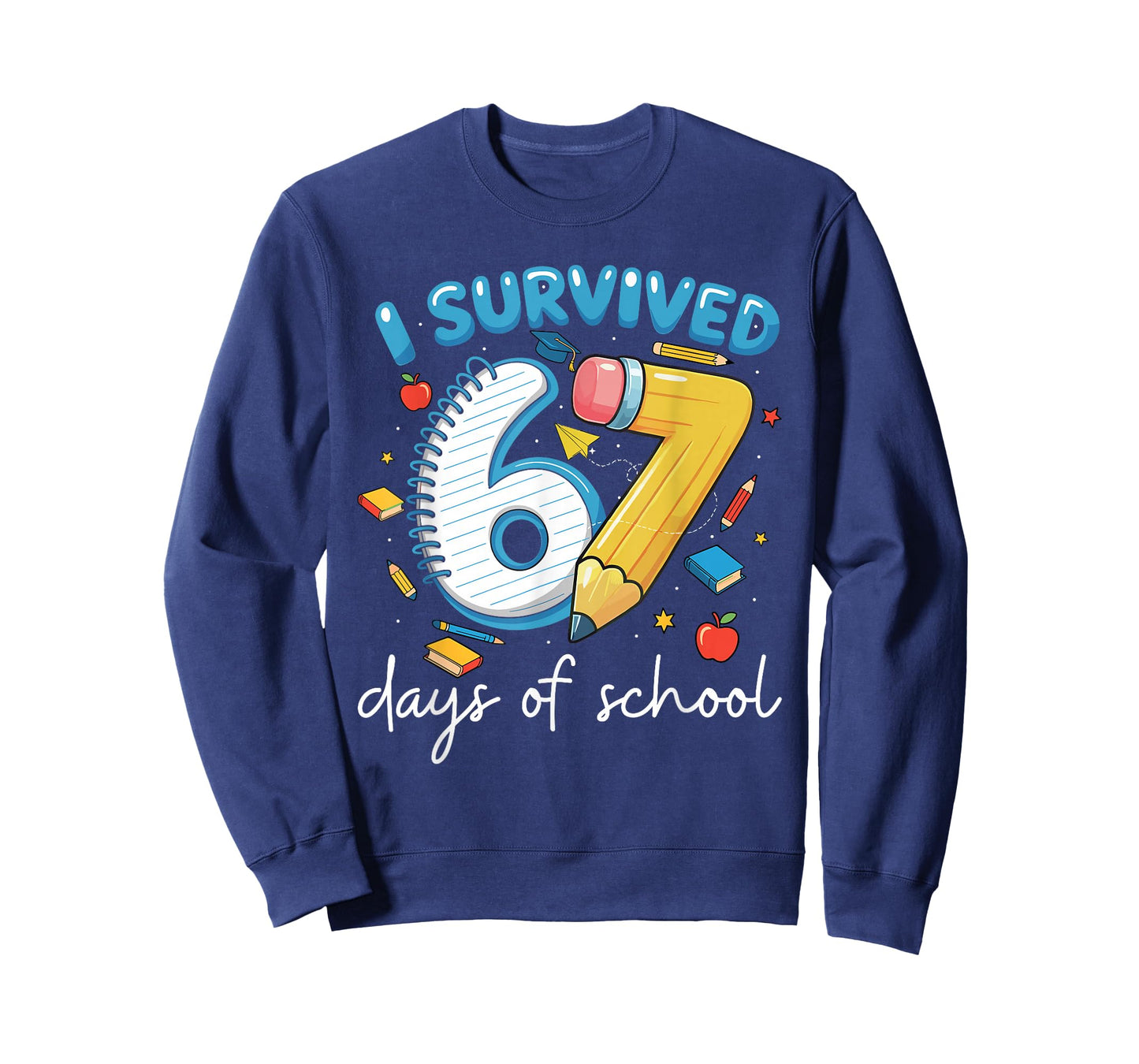 I Survived 67 Days of School Funny Leopard Student Style T-Shirt