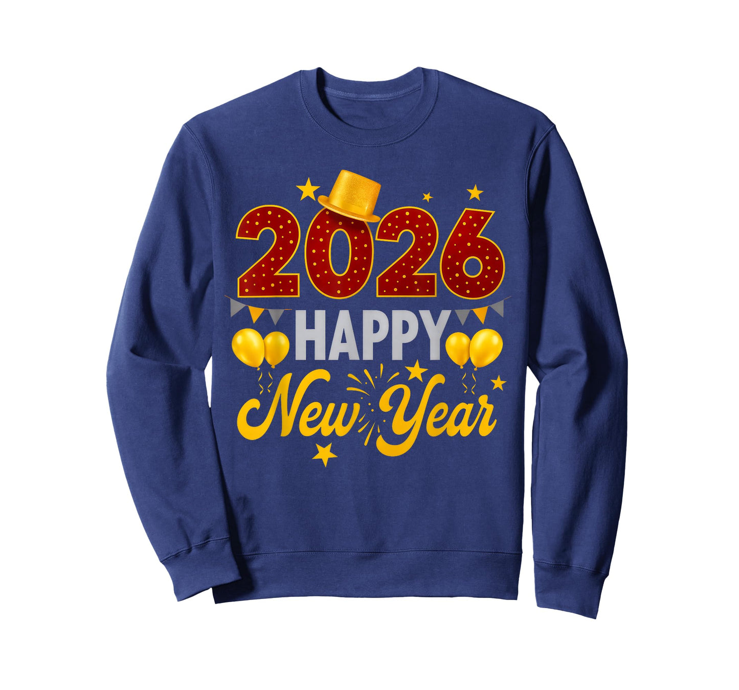 Happy New Year Party 2026 Ballon Family Matching Men Women T-Shirt