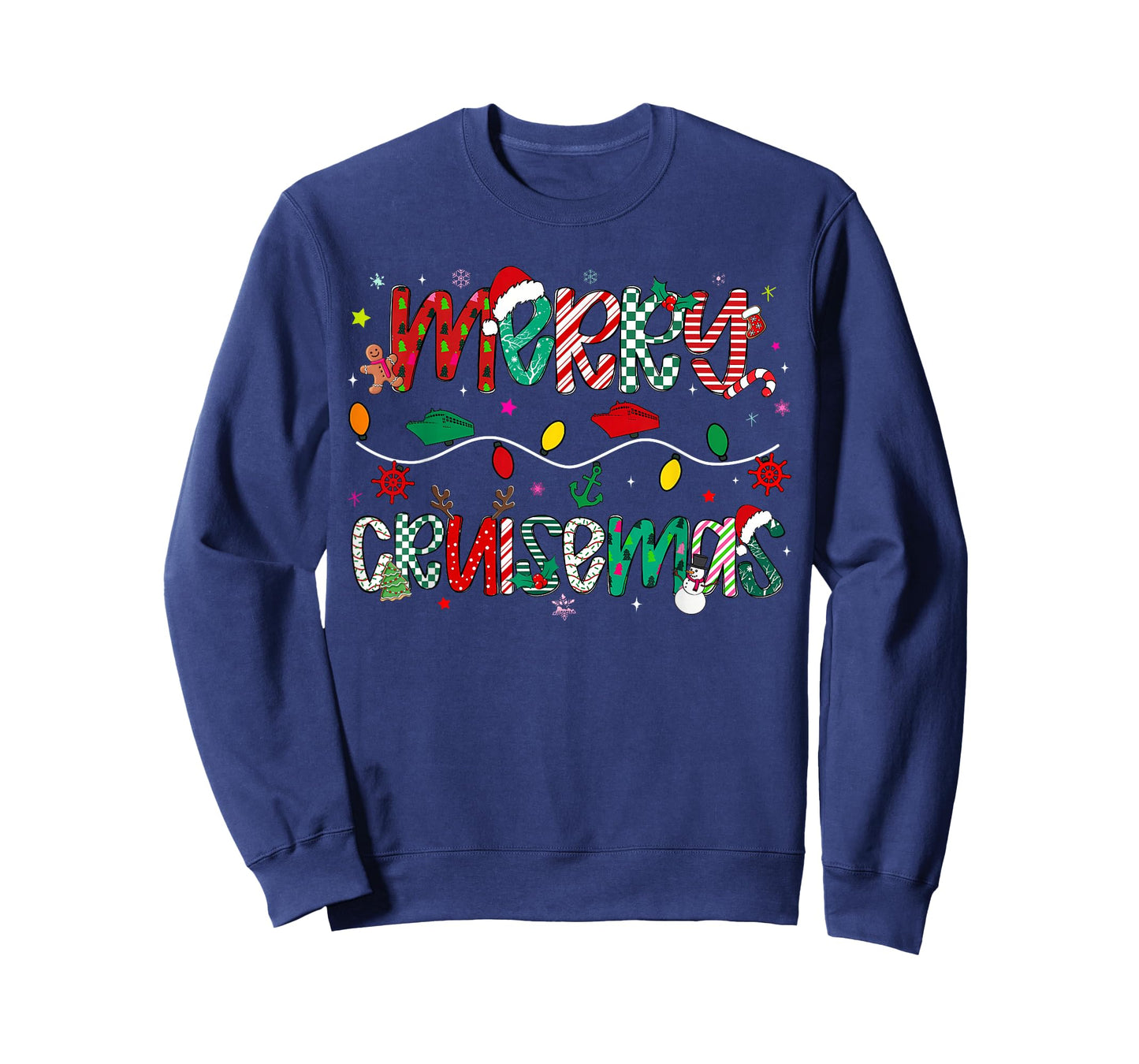 Preppy Merry Cruisemas Christmas Light Family Cruise T-Shirt