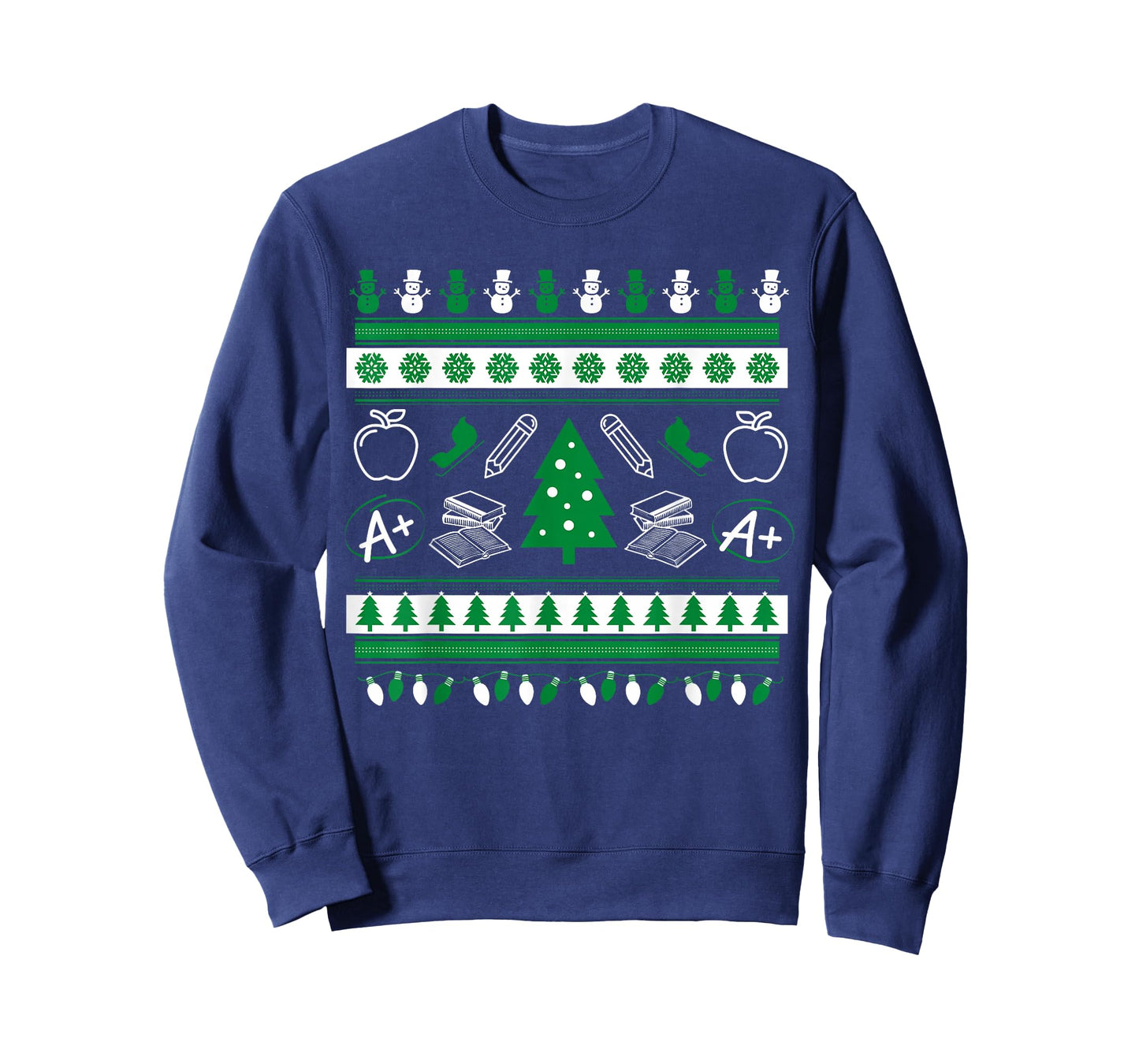 Teacher Ugly Christmas Sweater Instructor Elementary School T-Shirt