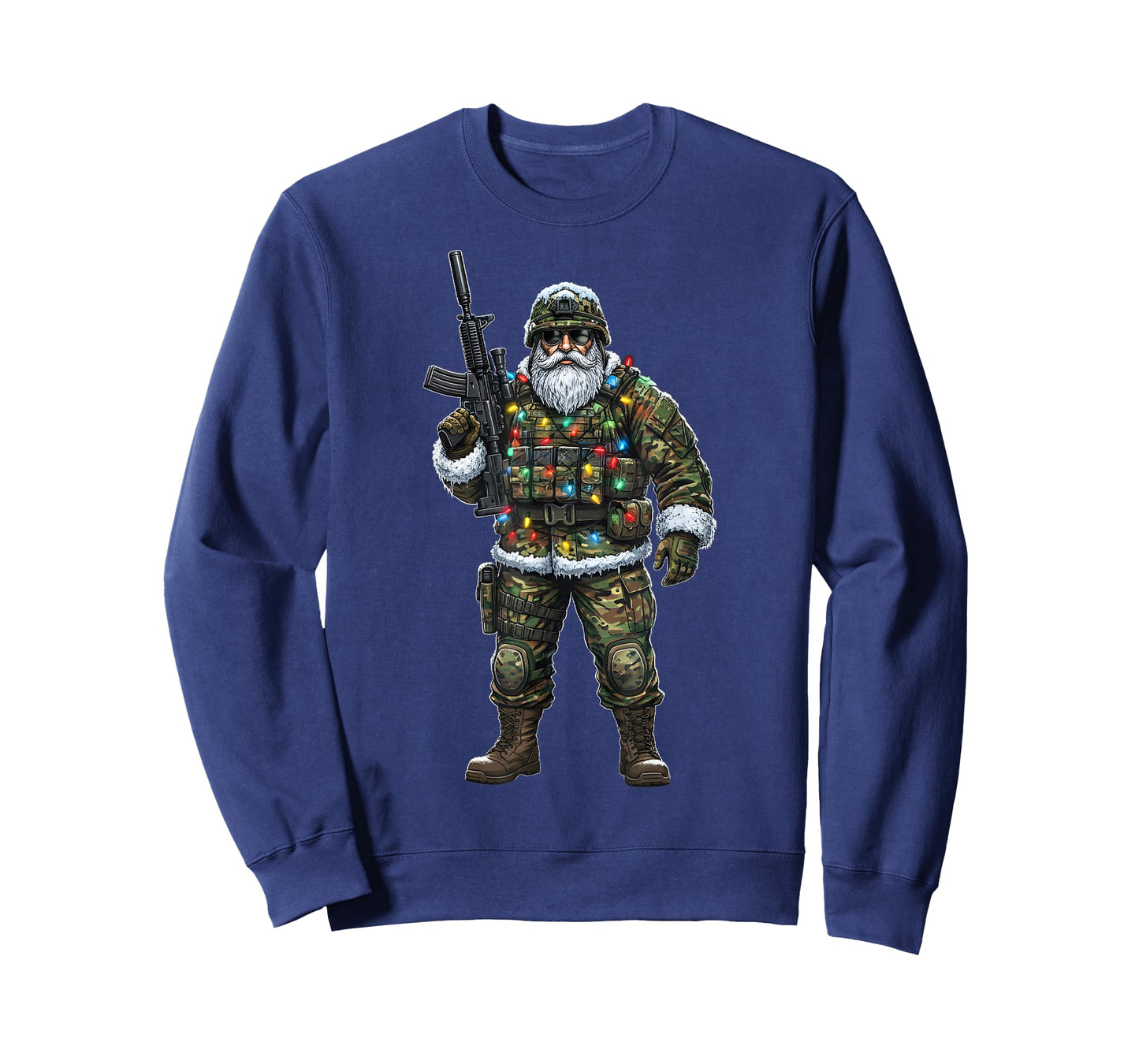 Soldier Santa Camouflage Christmas Military Hunter Patriotic T-Shirt