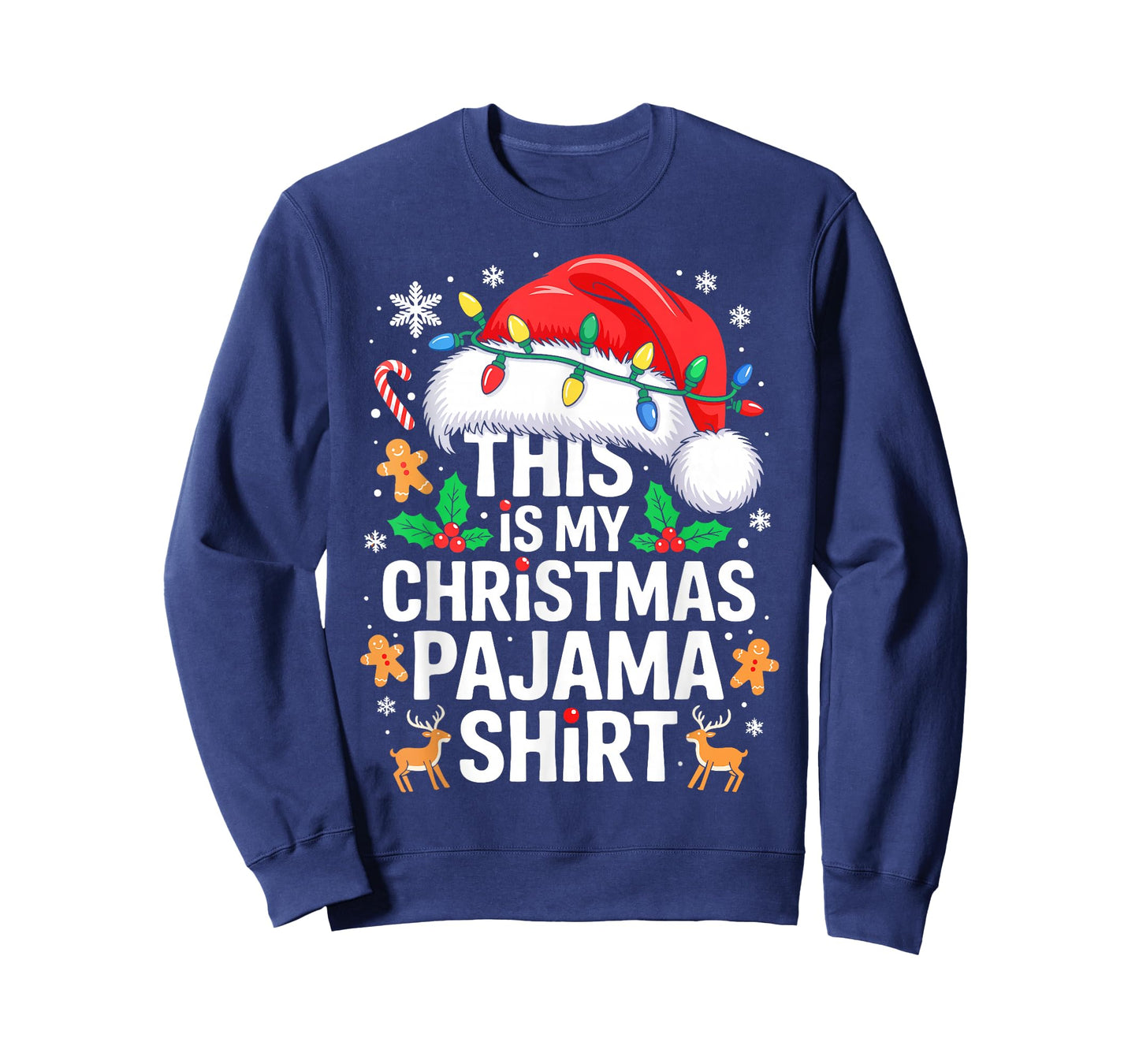 This is My Christmas Pajama Shirt Adult Xmas PJs Men Women T-Shirt